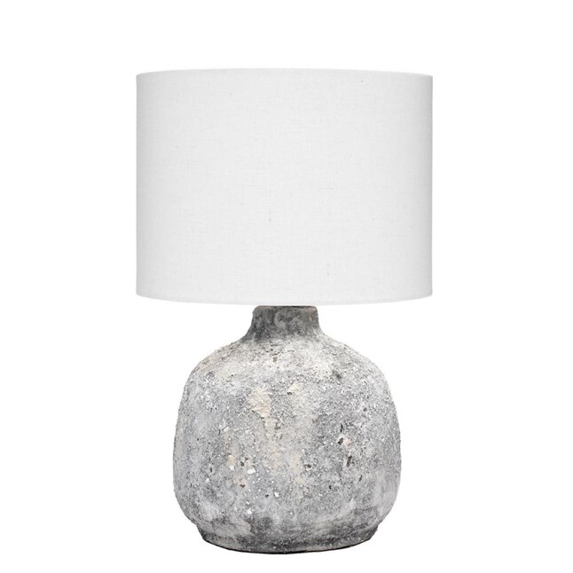Fabric Shade In The Table Lamps, Light Grey Textured Lamp Shade