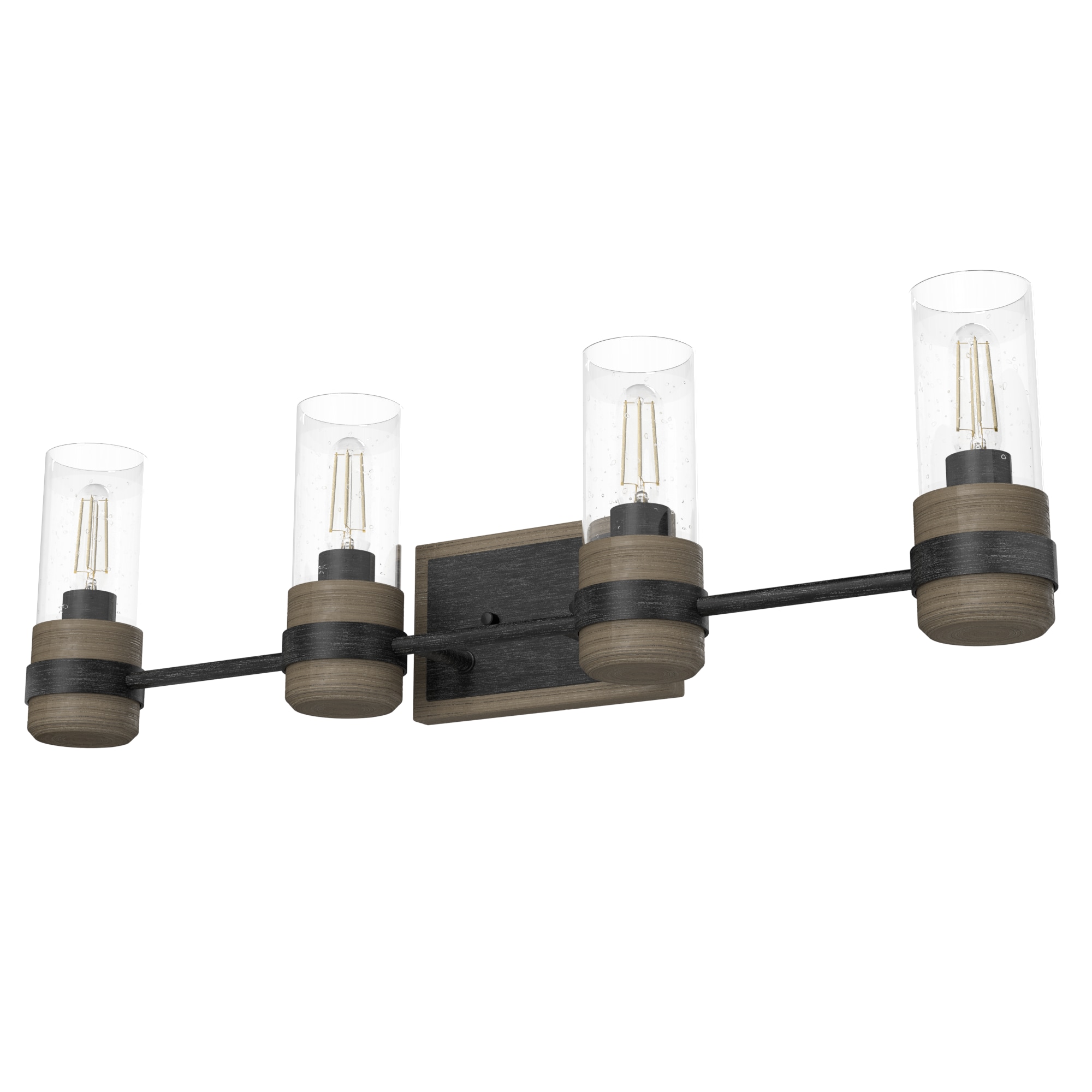 Hunter 19468 River Mill 5.25-in 4-Light Rustic Iron LED Rustic Vanity Light