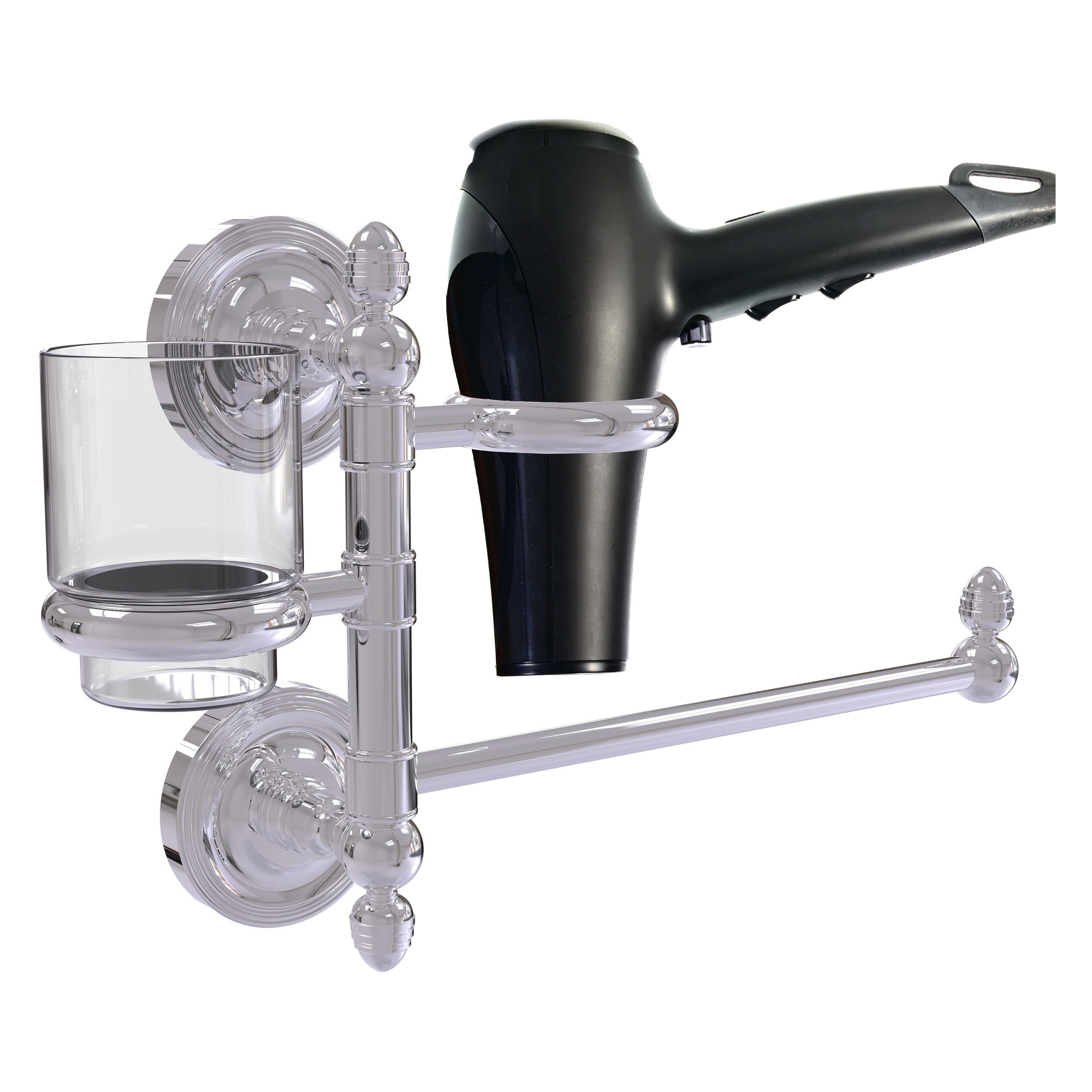 Allied Brass PR-GTBD-1-PC 2 -Piece Prestige Regal Polished Chrome Decorative Bathroom Hardware Set Towel Bar, Included