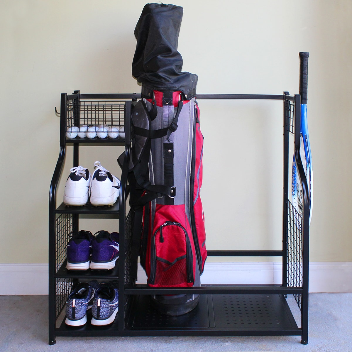 Mythinglogic 3 Bag Golf Organizer, golf organizer for garage