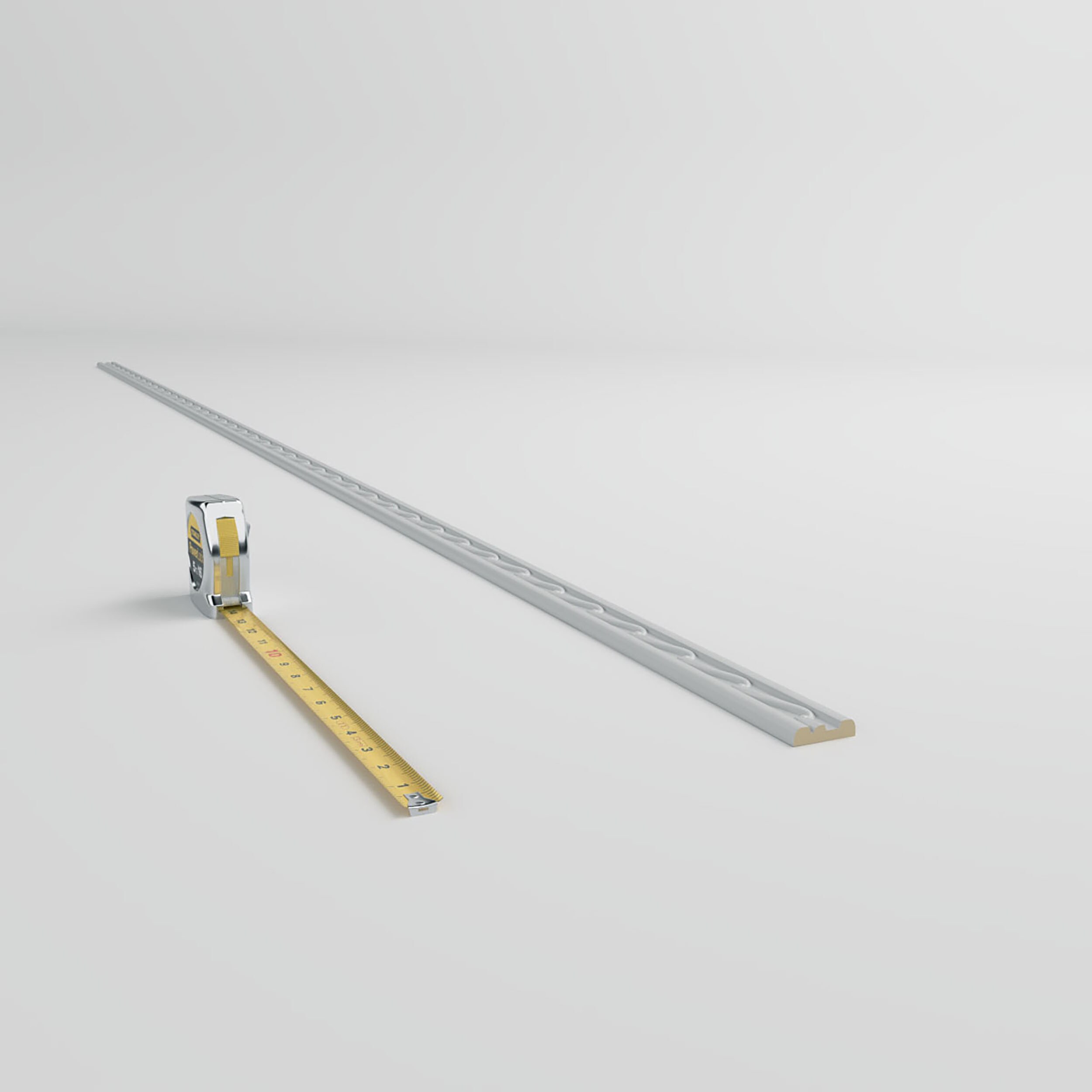 White Primed Polyurethane Ribbon Chair Rail Moulding Set