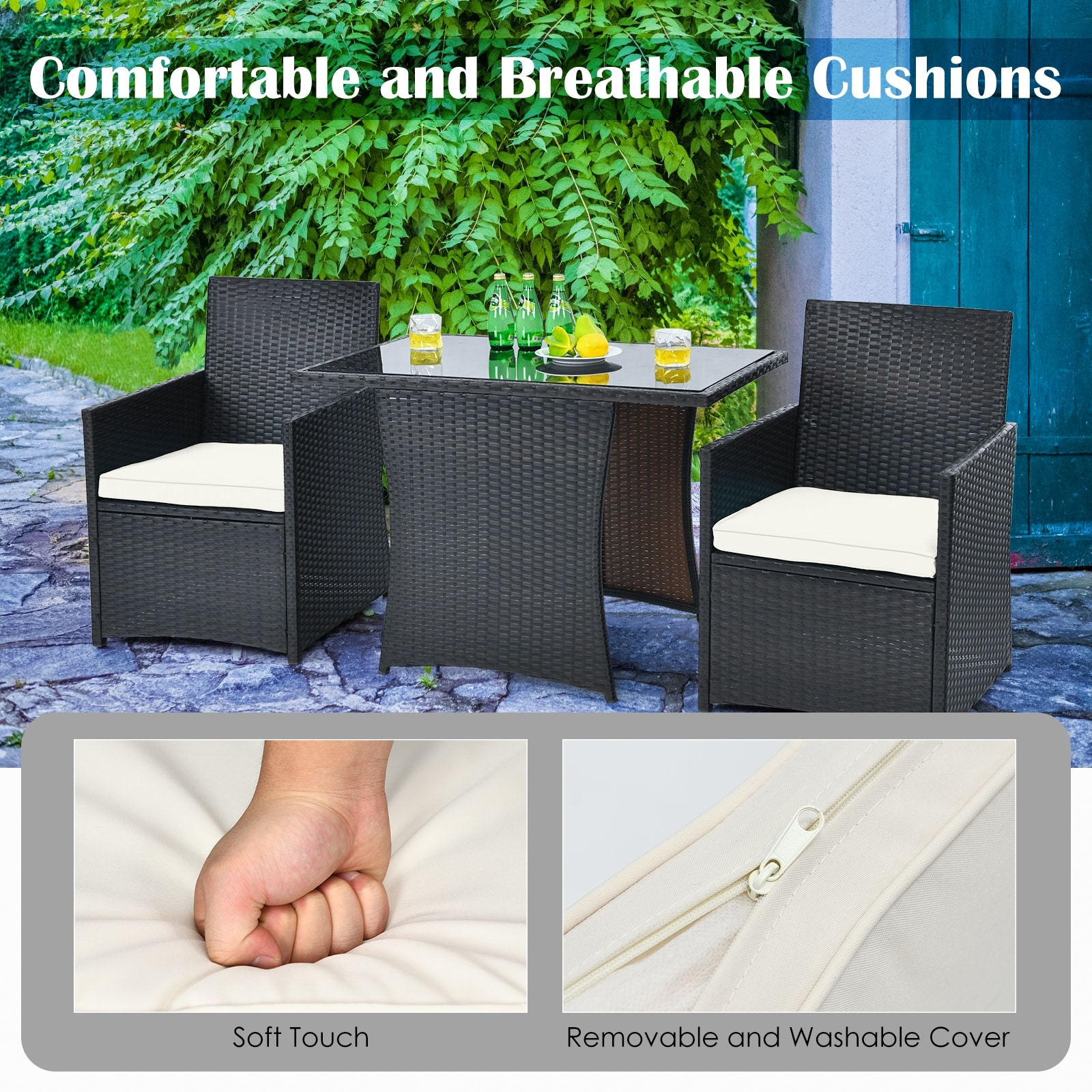 Clihome CWCH-HW68AC178WH Patio-Conversation-Sets - View #5