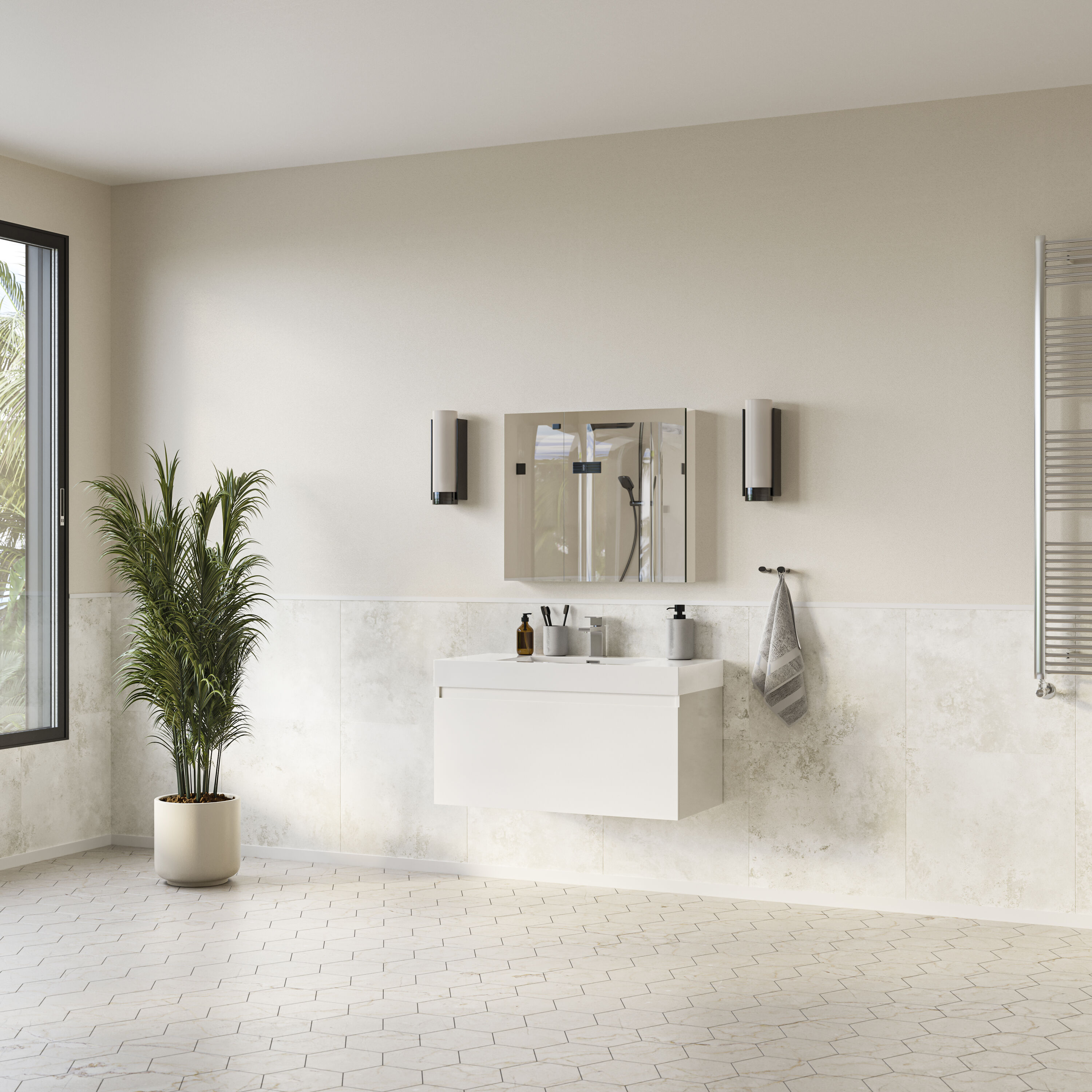 Fresca FVN8008WH Bath-Vanity-Combo - View #5