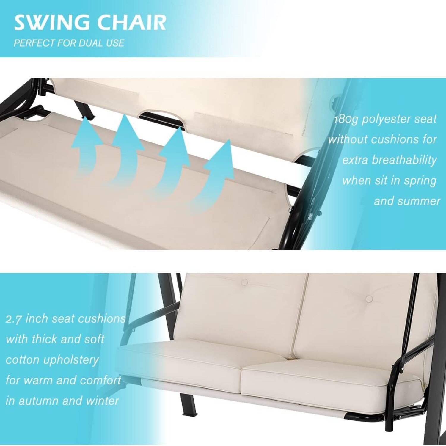 AECOJOY 19031BG-LS01 Swing-Gliders - View #3