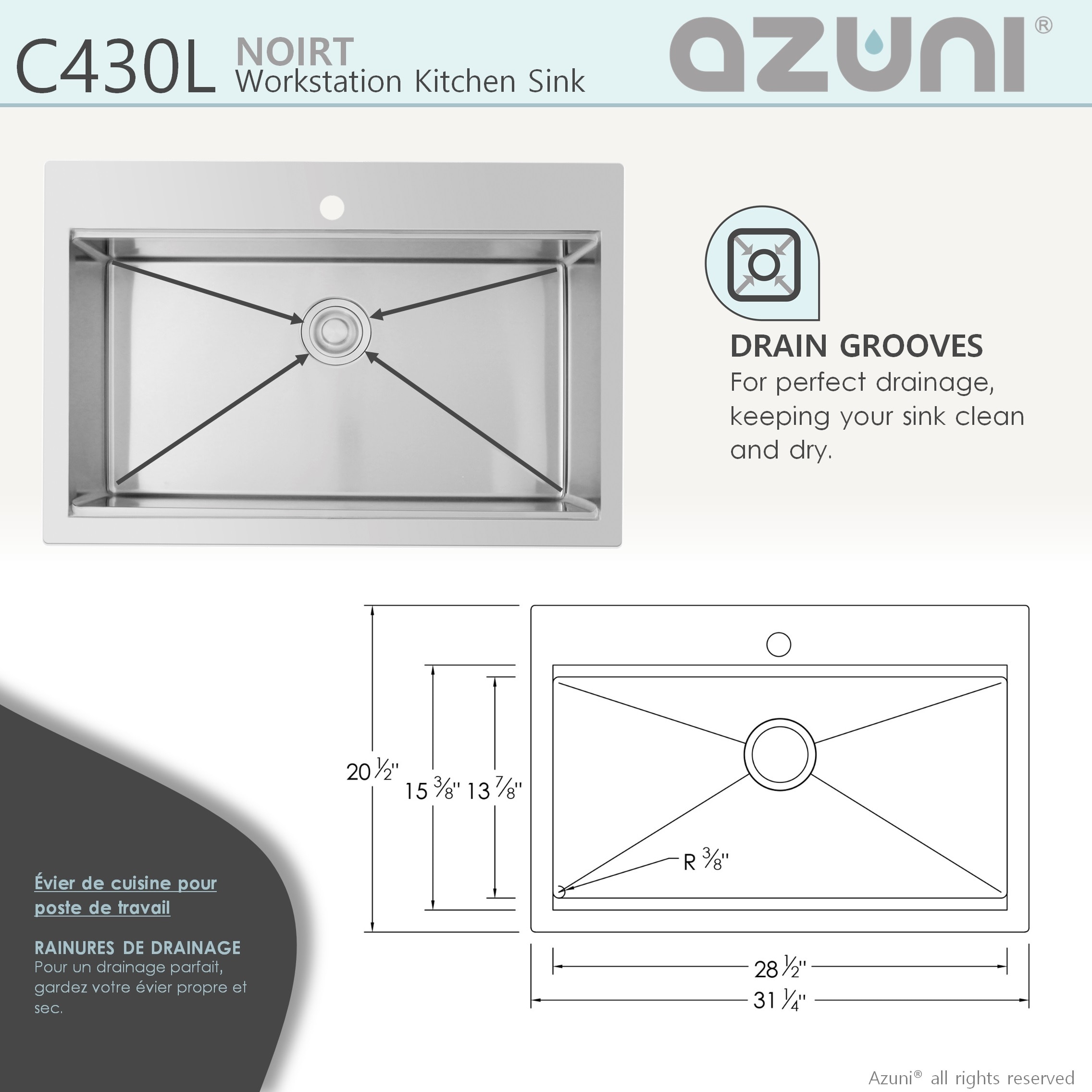 Azuni C430L1 Kitchen-Sinks - View #8