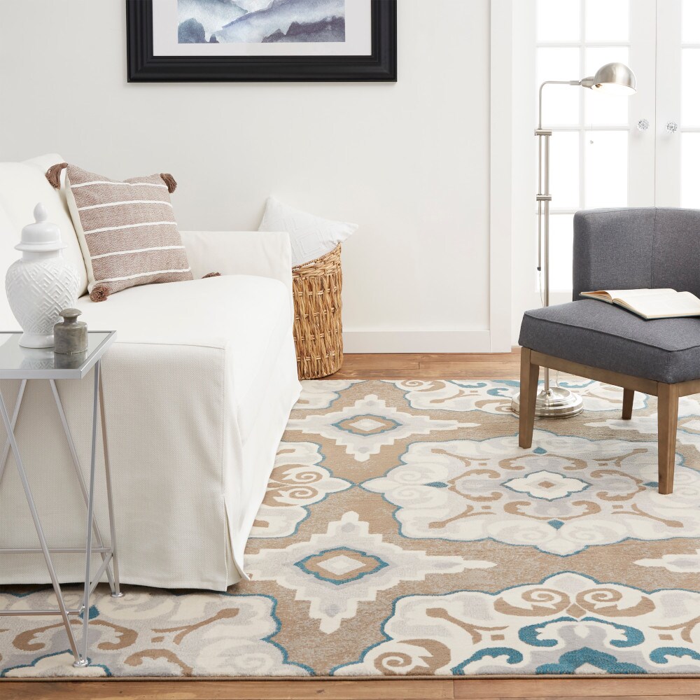 Home Dynamix 3N-HD5145-289 Tremont Salem 3 x 5 (ft) Loomed Polypropylene Taupe Rectangular Indoor Medallion Bohemian/Eclectic Area rug