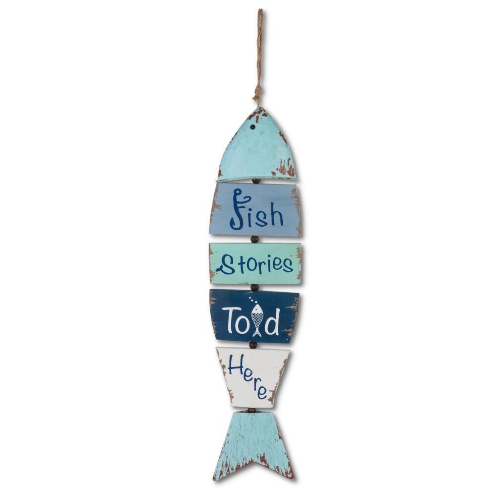 Lone Elm Studios 94629EC Multicolor 29-in H x 7.5-in W Coastal Sign