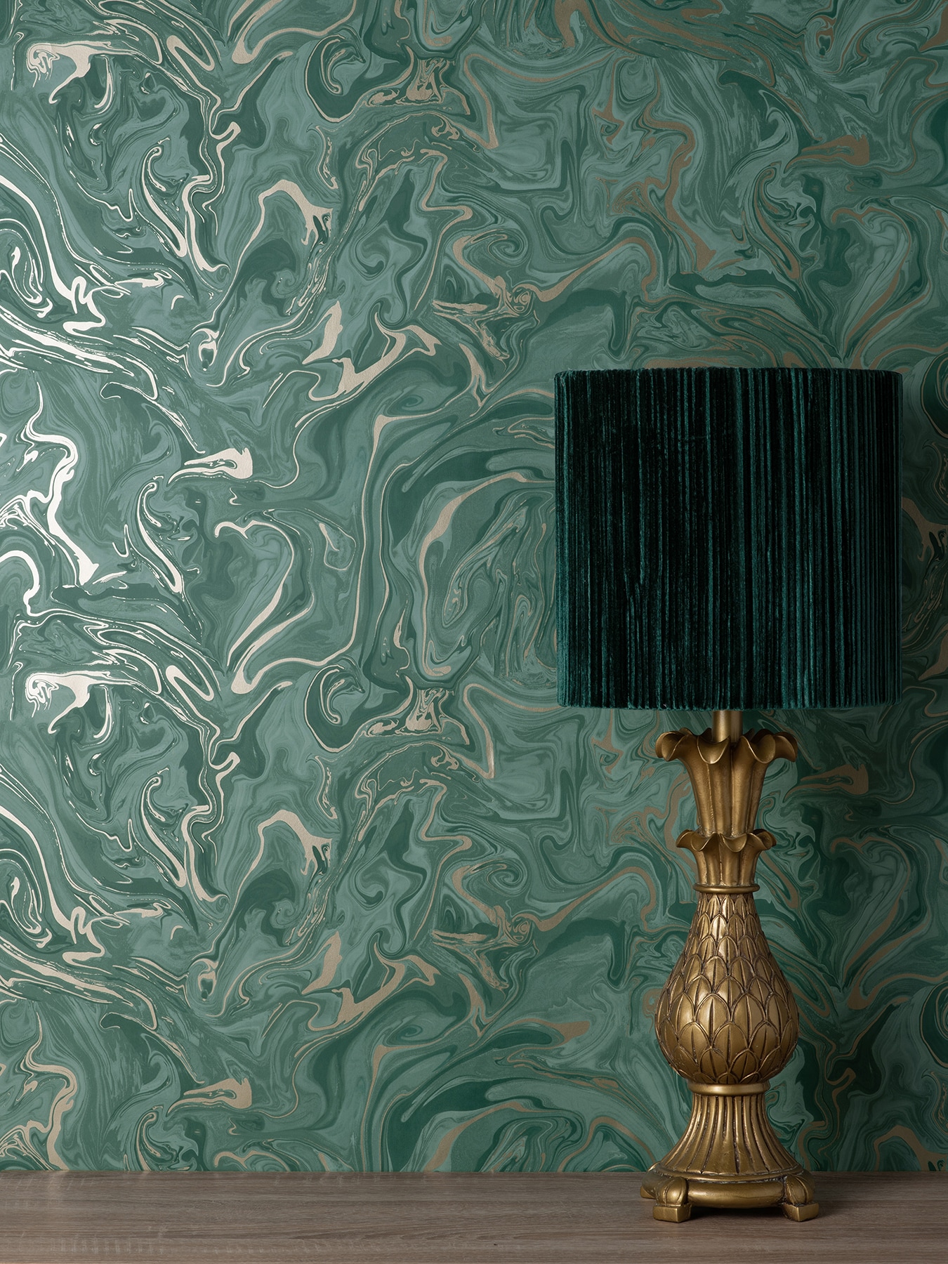 Fine Decor Suave Dark Green Marble Wallpaper in the Wallpaper ...