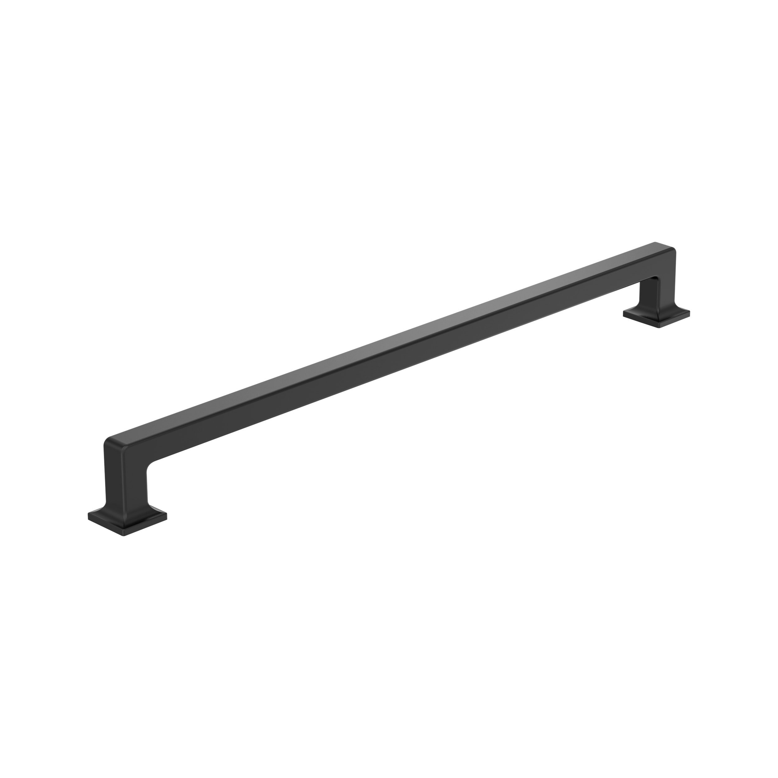 Amerock BP37450MB Lintel 18-in , 457mm Center to Center Matte Black Rectangular Handle For Use on Appliances Drawer Pulls