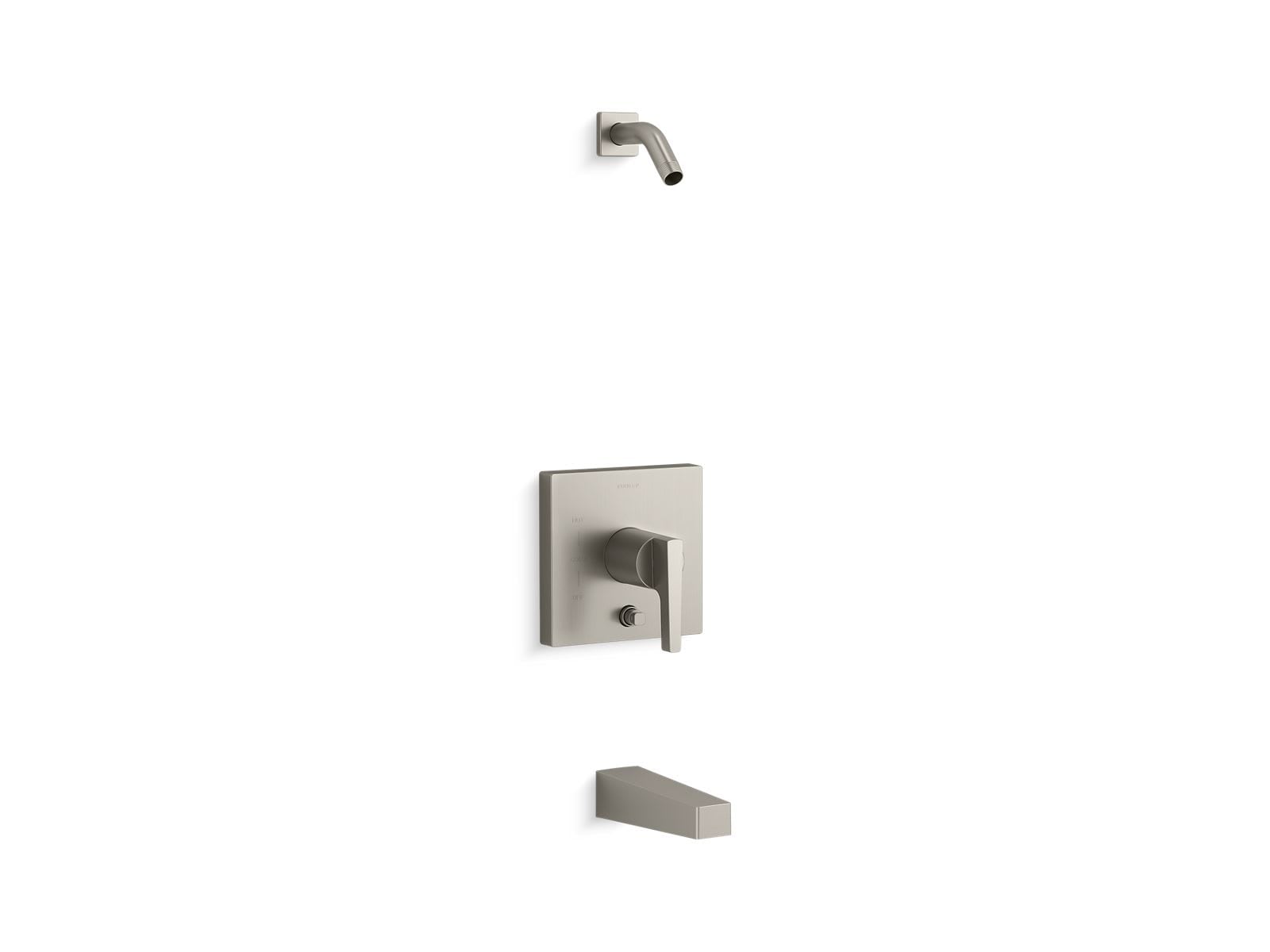 KOHLER T99763-4L-BN Honesty Rite-Temp bath and shower trim kit with push-button diverter without showerhead