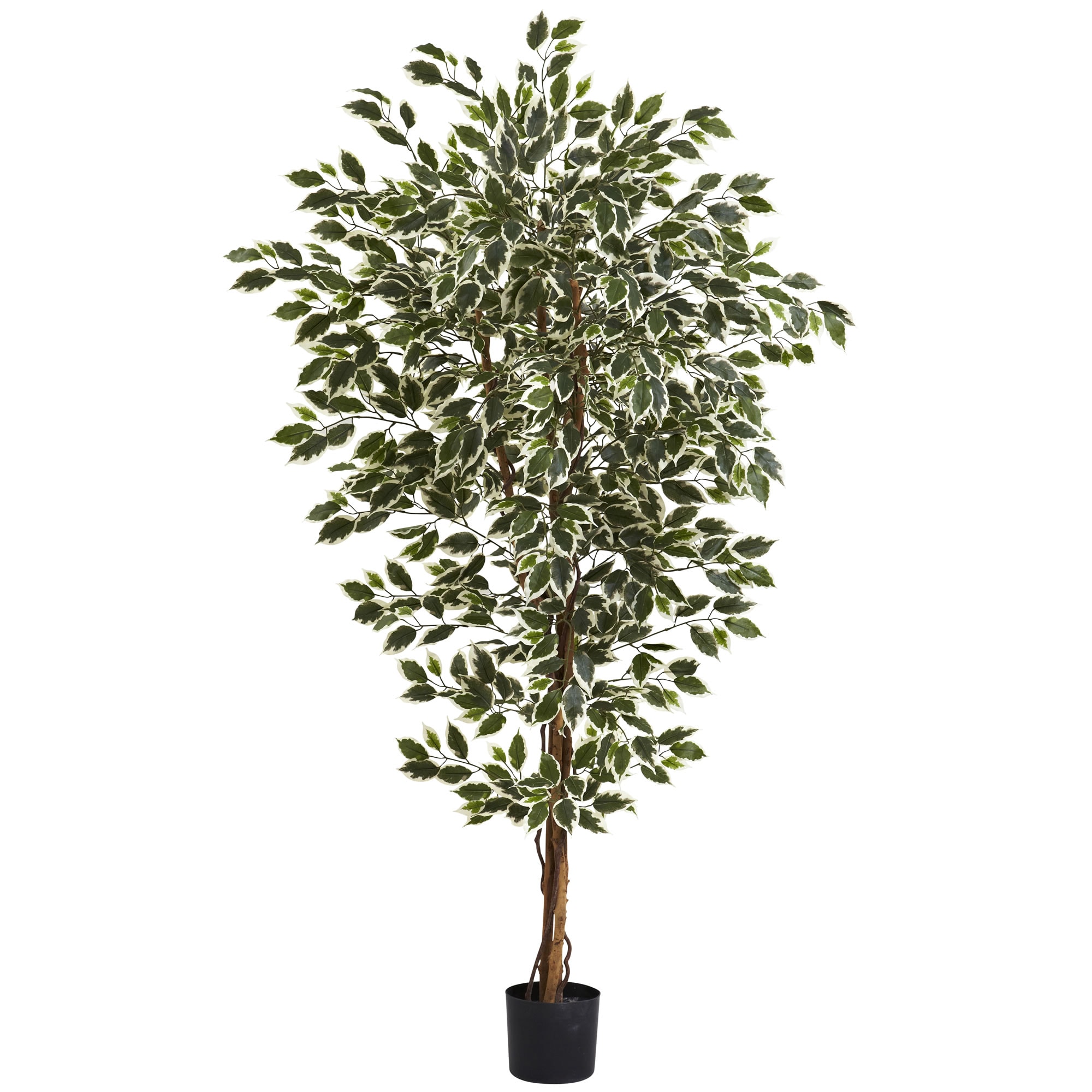 Nearly Natural 5437 72-in White/Green Indoor Silk Artificial Tree