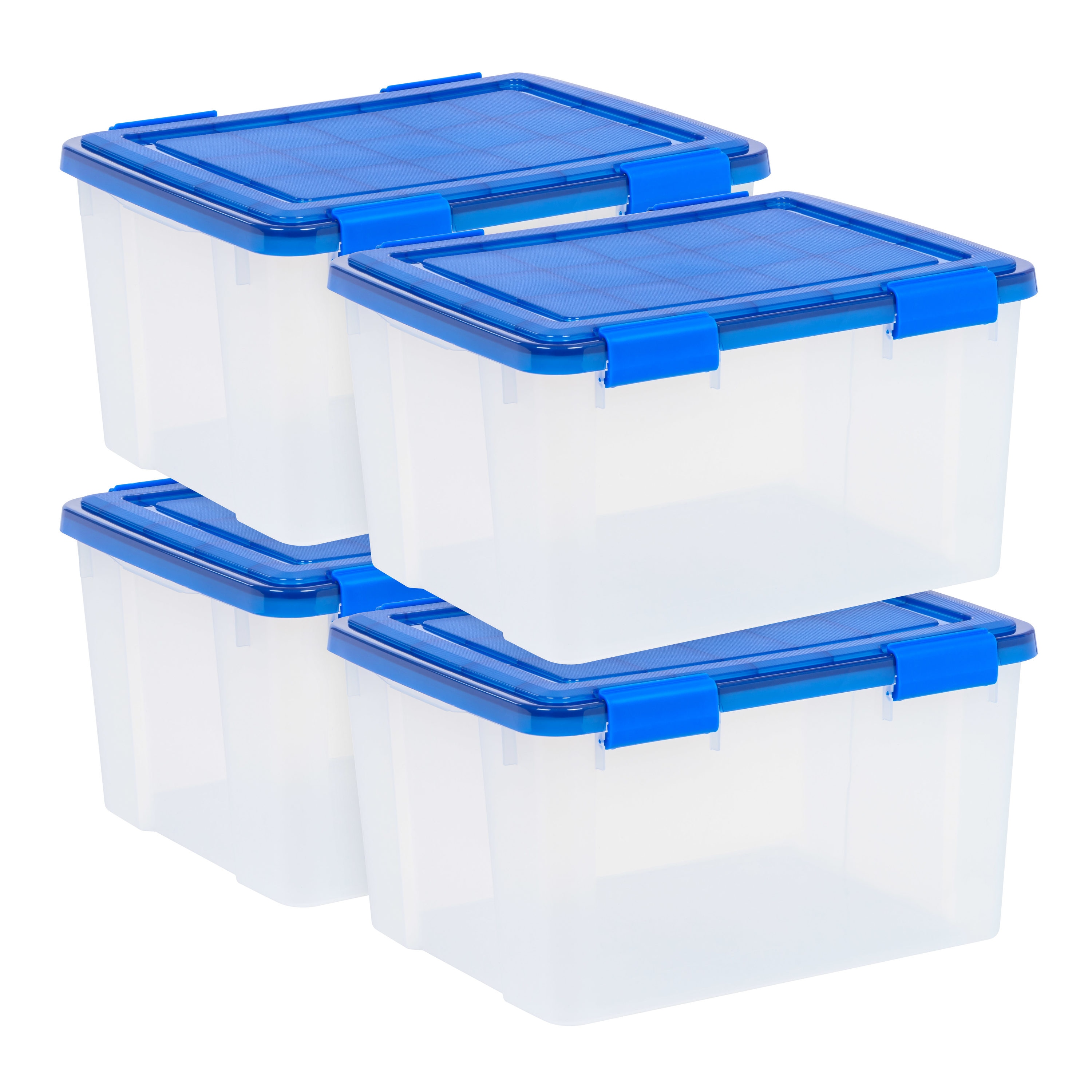 IRIS Plastic Storage Container With Handles/Latch Lid, 22 x 16 1/2 x 13,  Clear