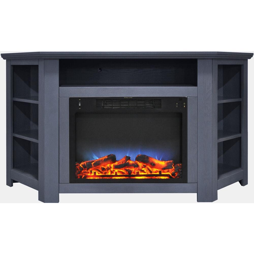 Cambridge CAM5630-1SBLLED 59.8-in W Slate Blue Fan-forced Electric Fireplace