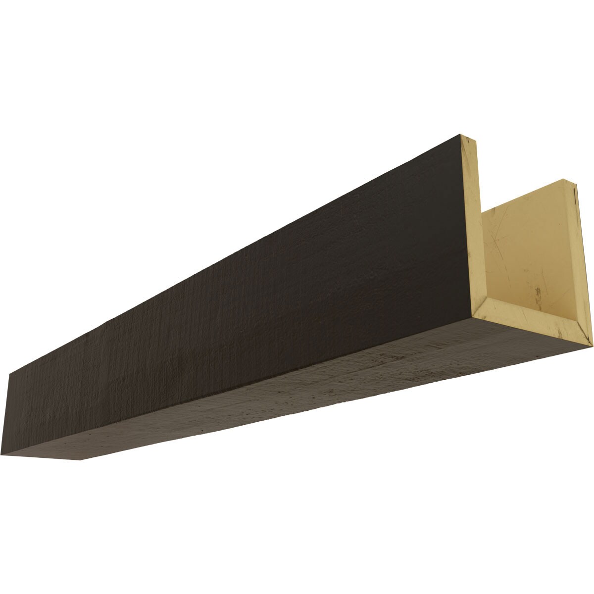Ekena Millwork BMRC3C0120X060X264NS Rough Cedar 6-in x 12-in x 264-in Natural Ash Finished Polyurethane U-Shaped Decorative Beam