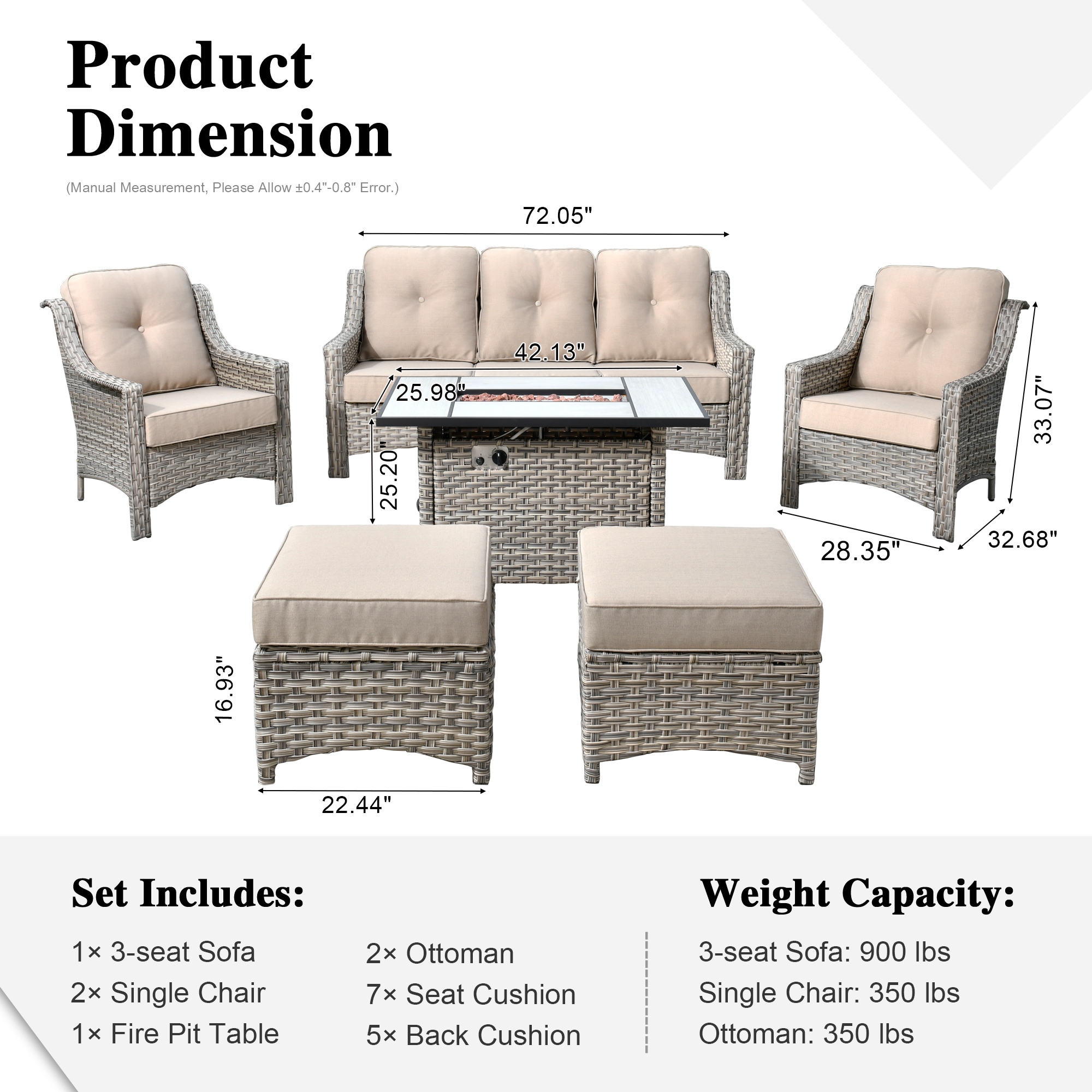 XIZZI XIPAD6164-CFP Patio-Conversation-Sets - View #9