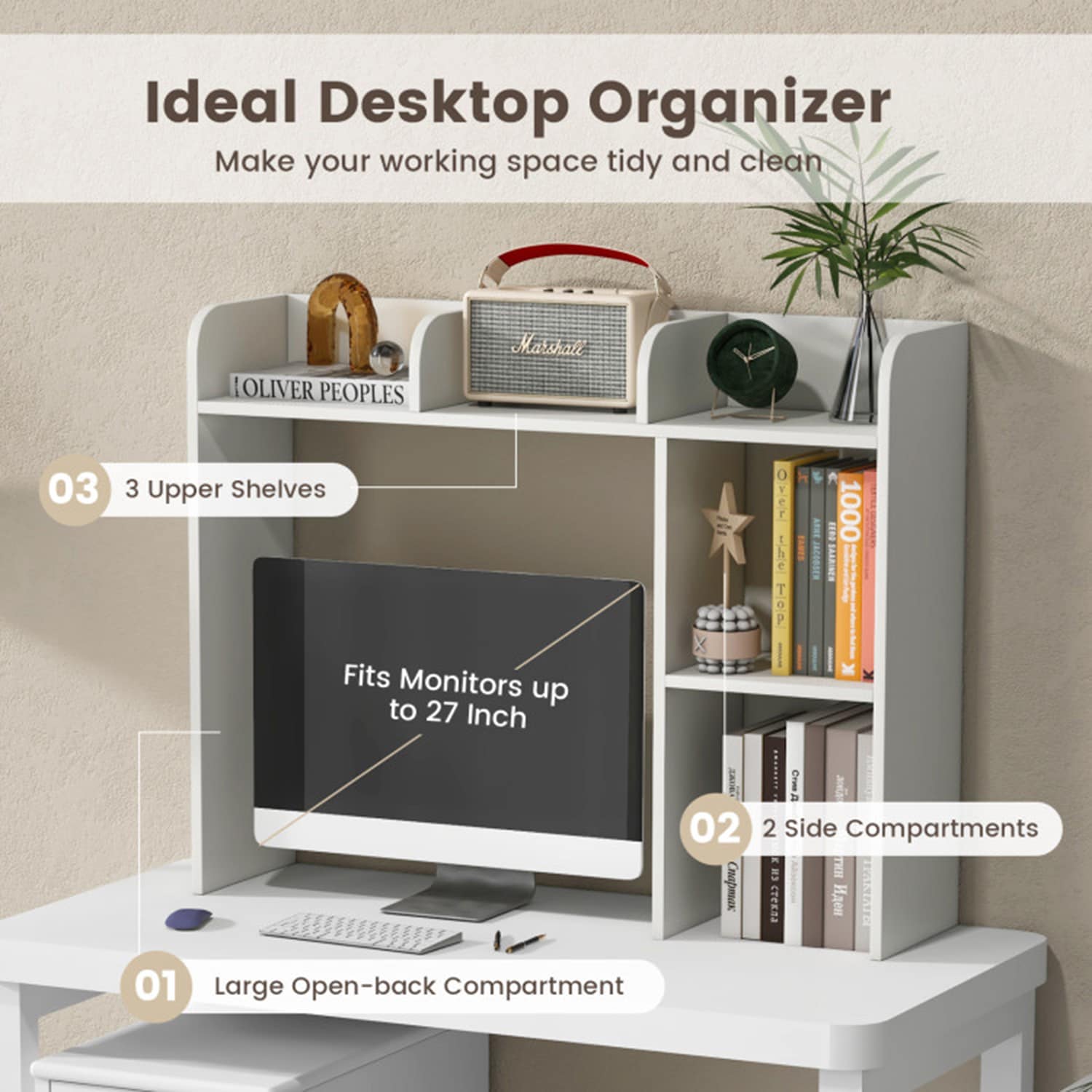 Mondawe MO-CB10471WH bookcases - View #5