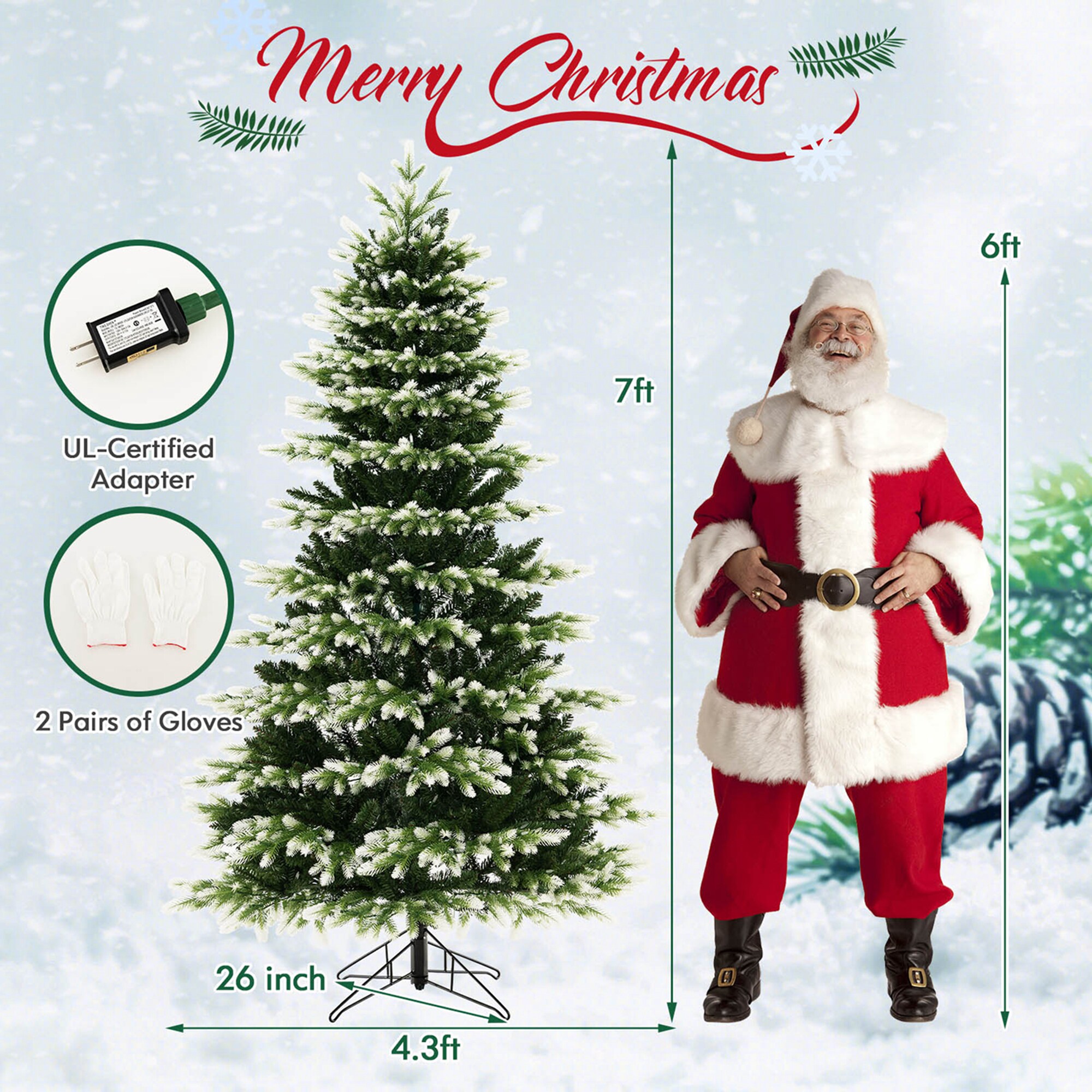 Costway LWS00767 Artificial-Christmas-Trees - View #2