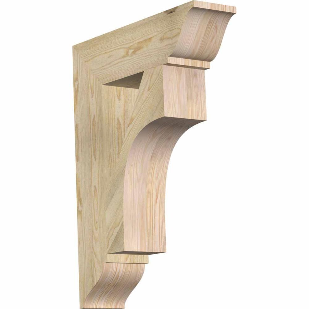 Ekena Millwork BKT06X24X32WTL01RDF Westlake traditional rough sawn 6-in x 24-in x 32-in Douglas fir Brown Wood Standard bracket