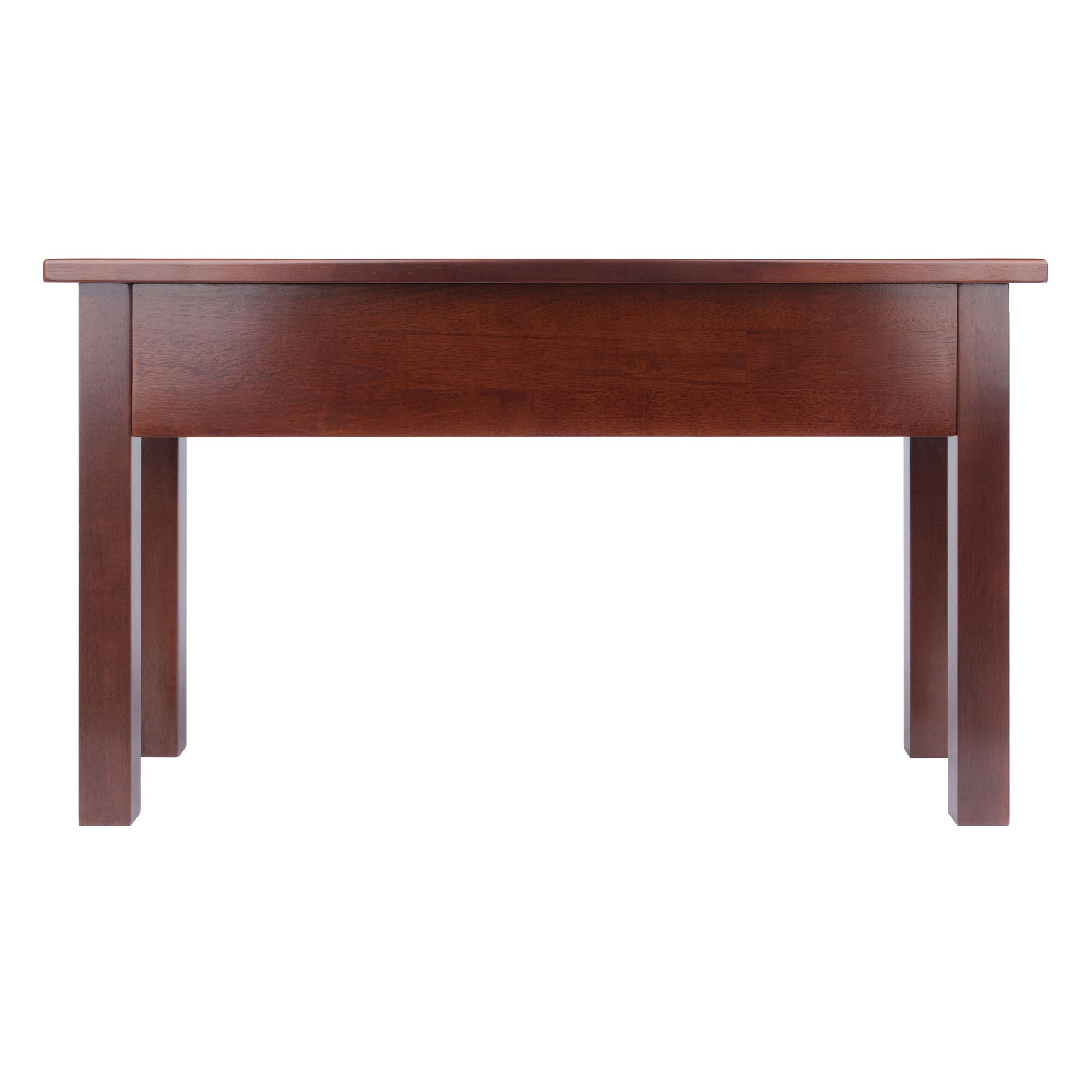 Walnut Medium Wood Storage Bench for Entryway