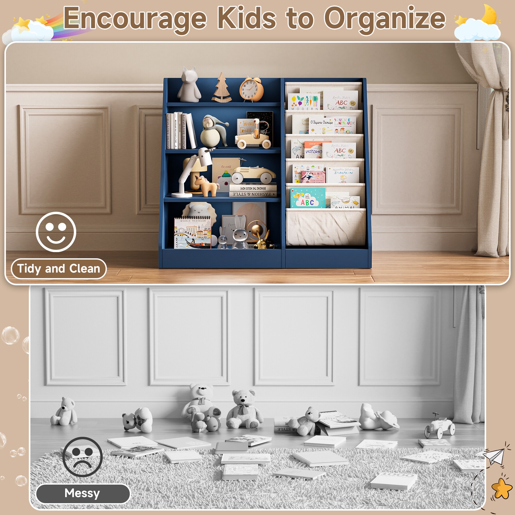 LOVMOR SF-L-KBS-B Kids-Bookcases - View #9