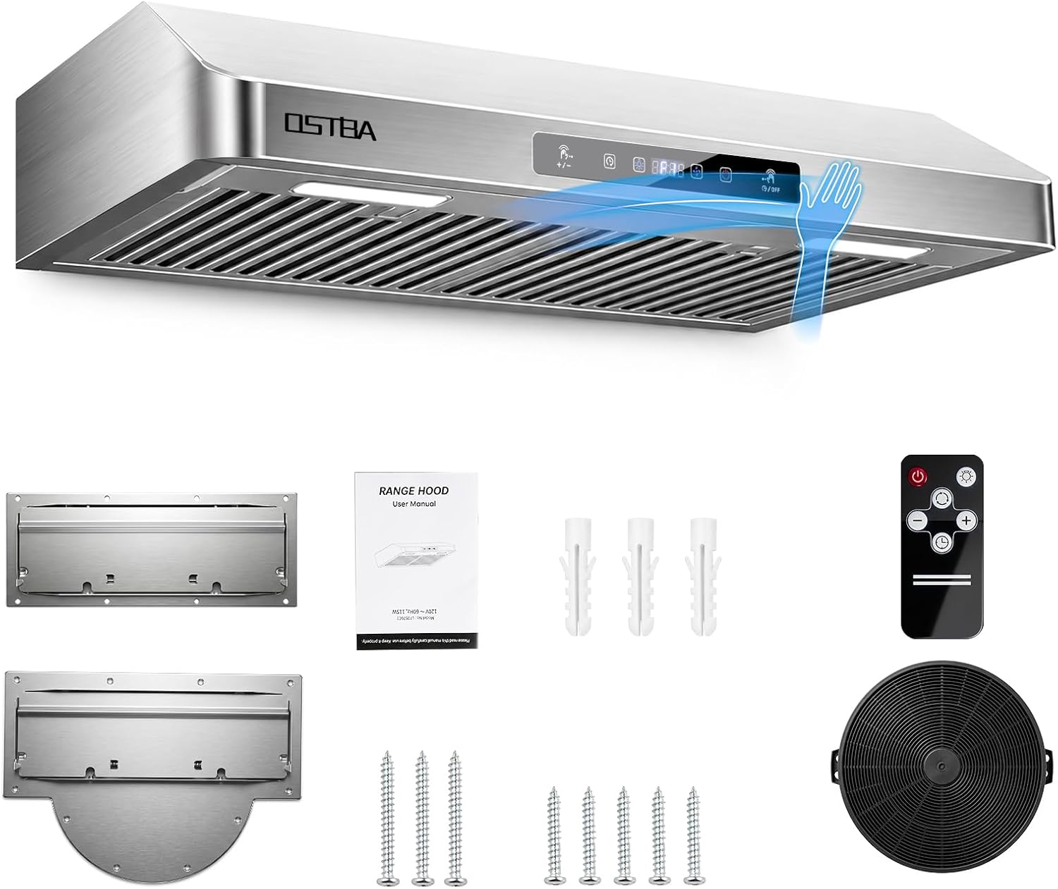 OSTBA 30In Under Cabinet Range Hood 3 Fan Speeds #LF0576C1