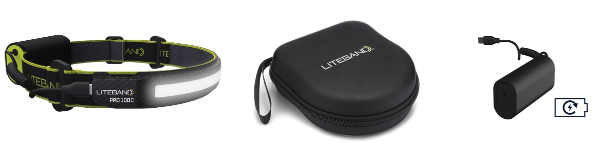 Liteband LBP1000-L34CFB1 1000-Lumen LED Headlamp with Rechargeable Battery Included