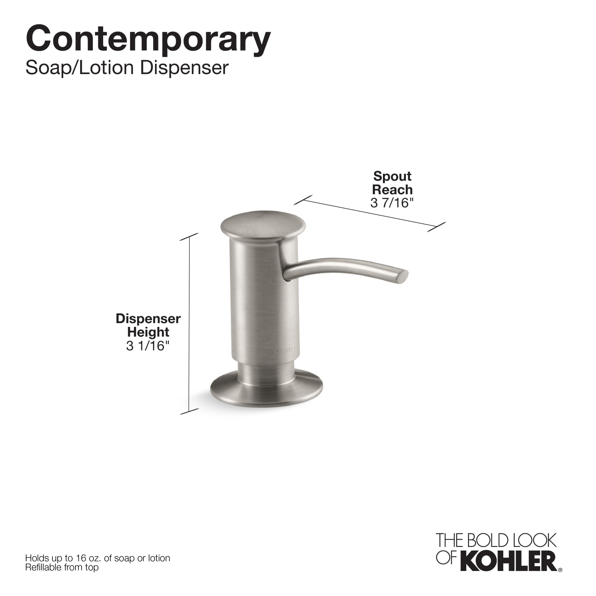 KOHLER 1895-C-G Soap-Lotion-Dispensers - View #4