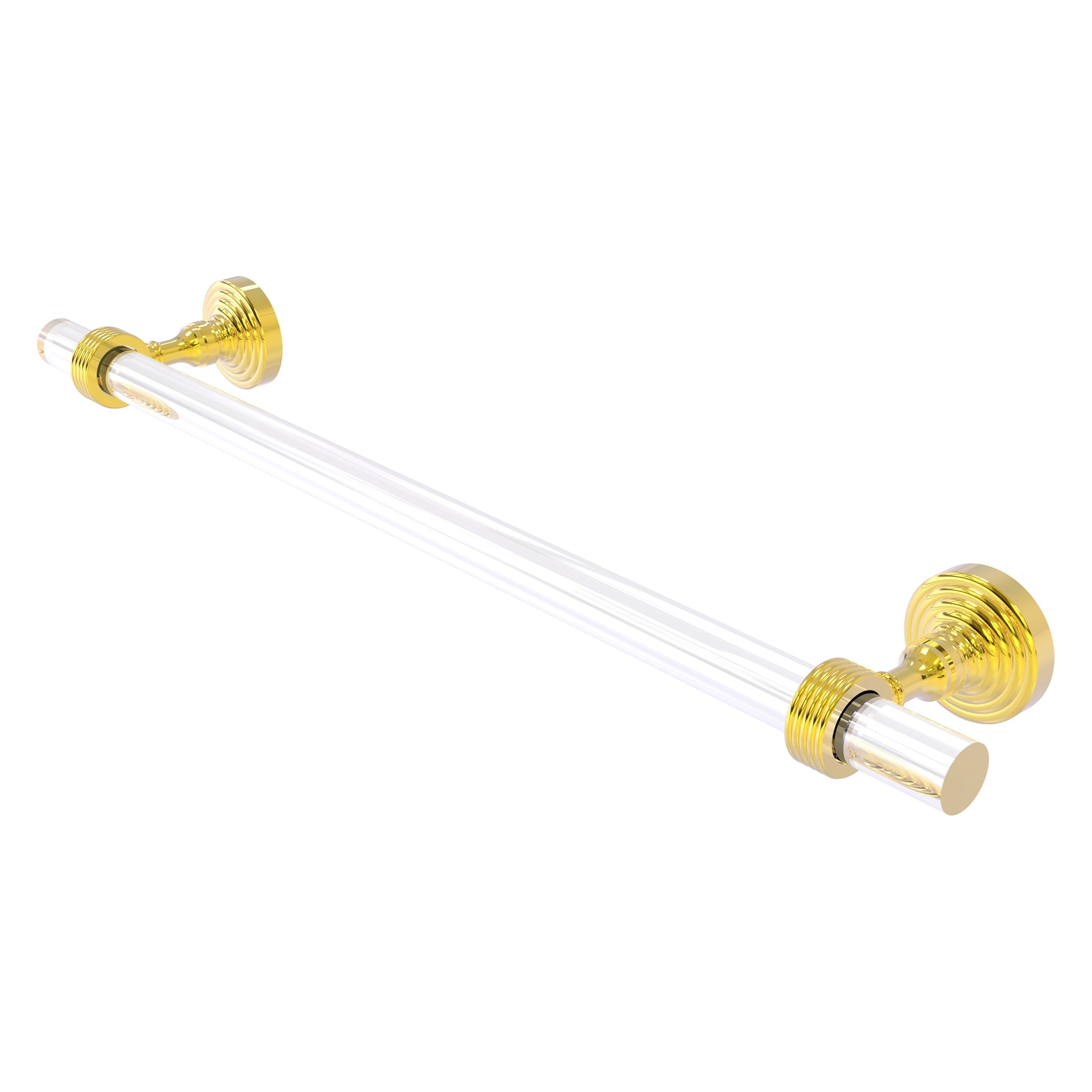 Allied Brass PG-41G-30-PB Pacific Grove 30-in Polished Brass Wall mount Single Towel Bar
