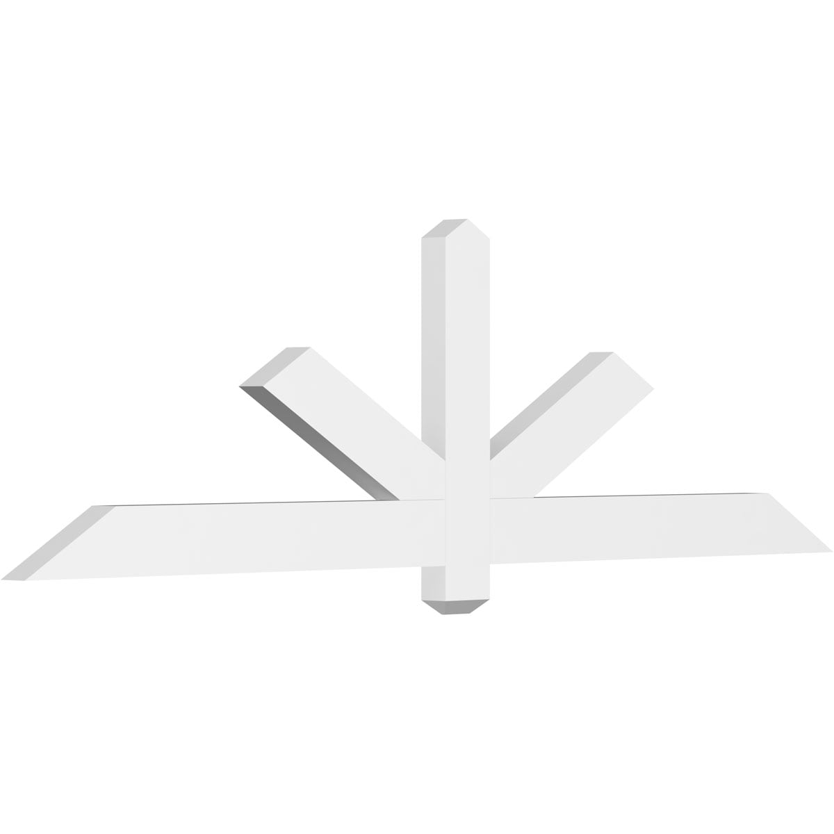Ekena Millwork GBP072X21X0204KEN00 Kennewick White PVC Gable bracket