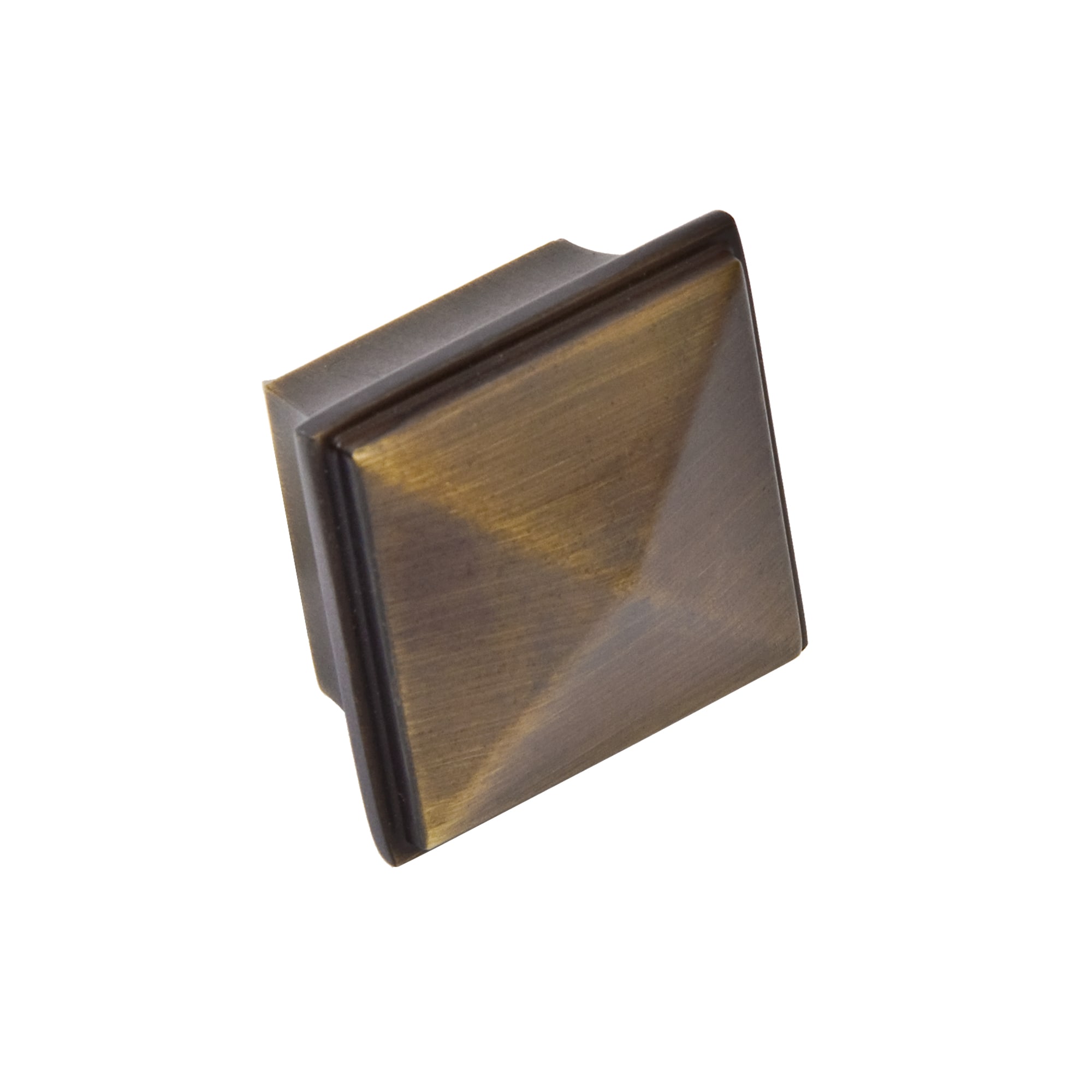 Sumner Street Home Hardware RL060704 Pyramid 1-1/4-in Vintage Brass Square Modern Cabinet Knob
