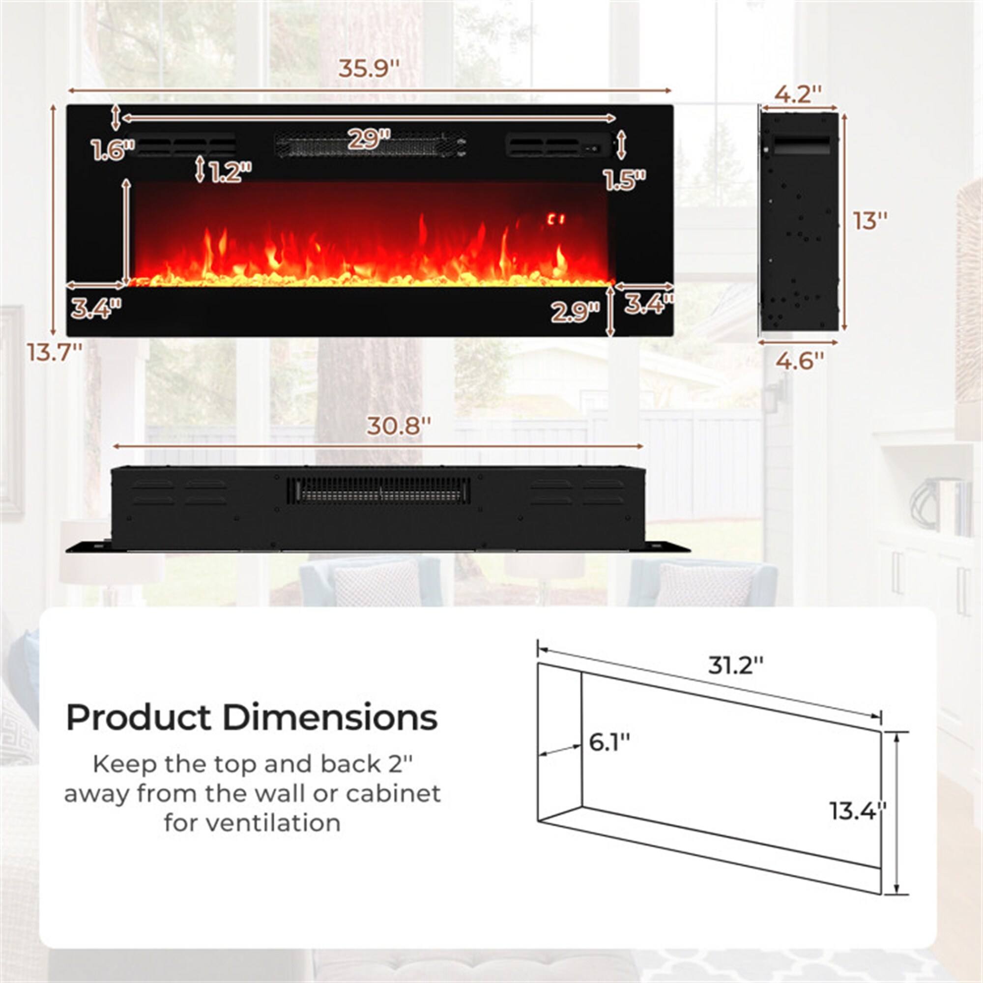 BABOOM BOM-25141044-OR Electric-Fireplaces - View #3