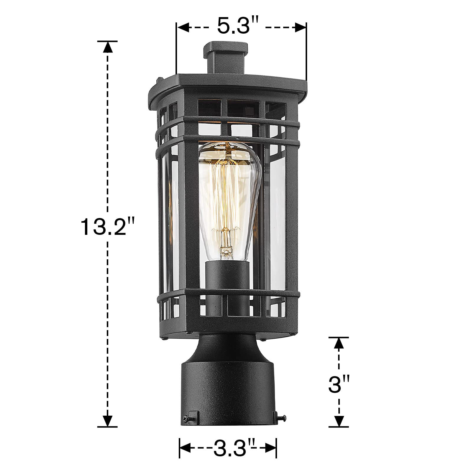 LTMATE LSZX44P BK Complete-Post-Lights - View #2