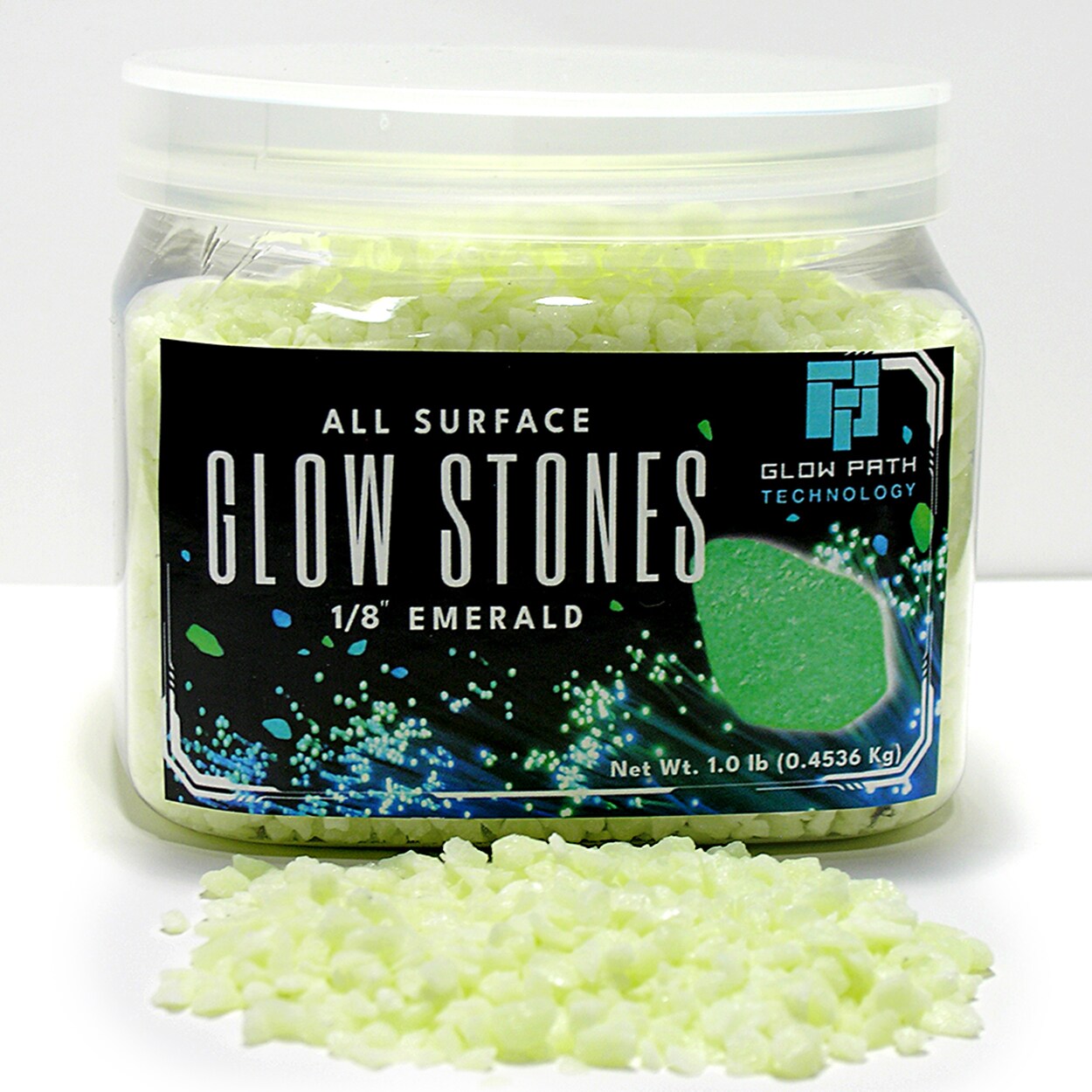 Glow Path Technology Green Landscape Glass Rock 0.5-1.5-in 1 lb. Bag ...