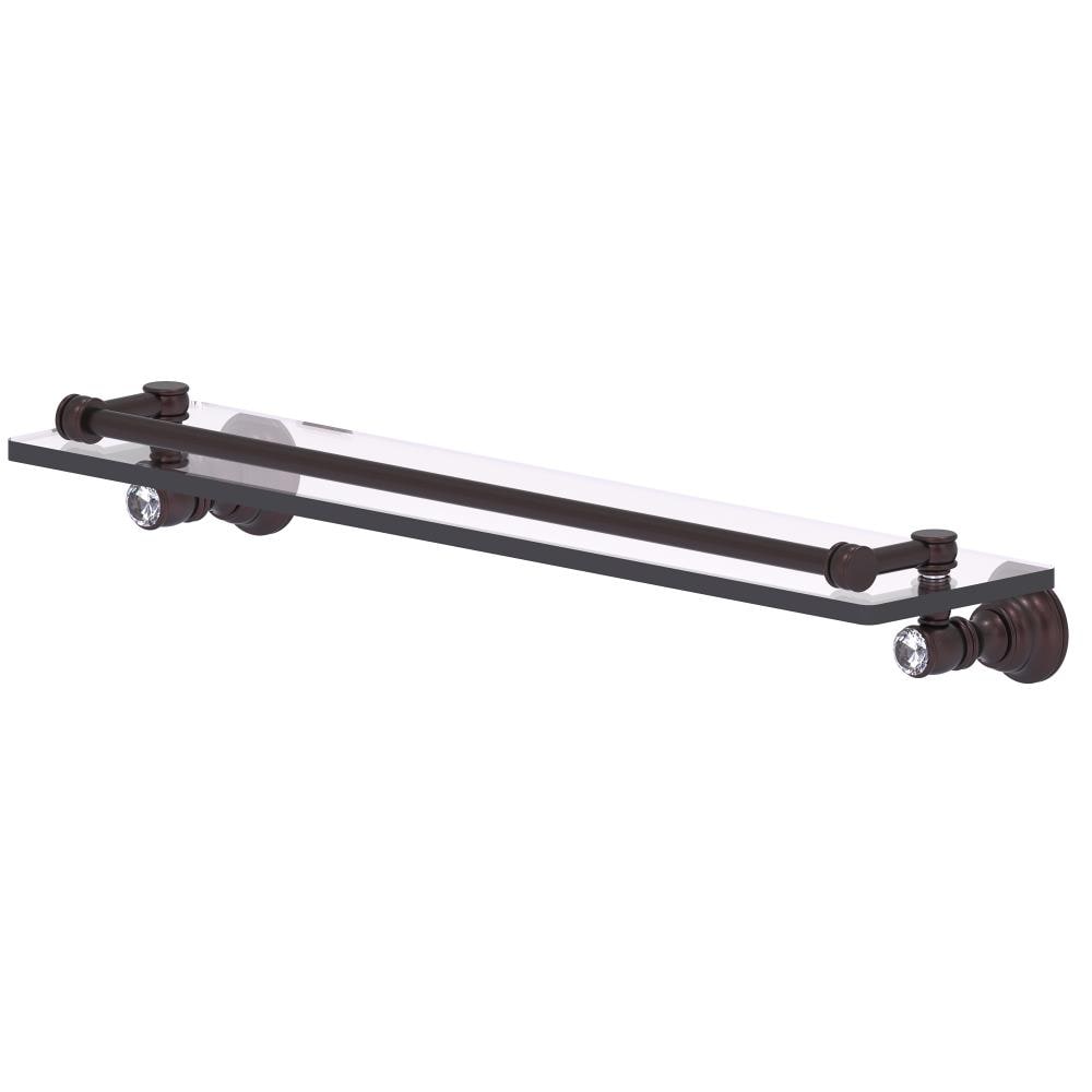 Allied Brass CC-1-22-GAL-ABZ Carolina Crystal Antique Bronze Wall mount Bathroom Shelf ( 22-in x 3.3-in x 5-in )