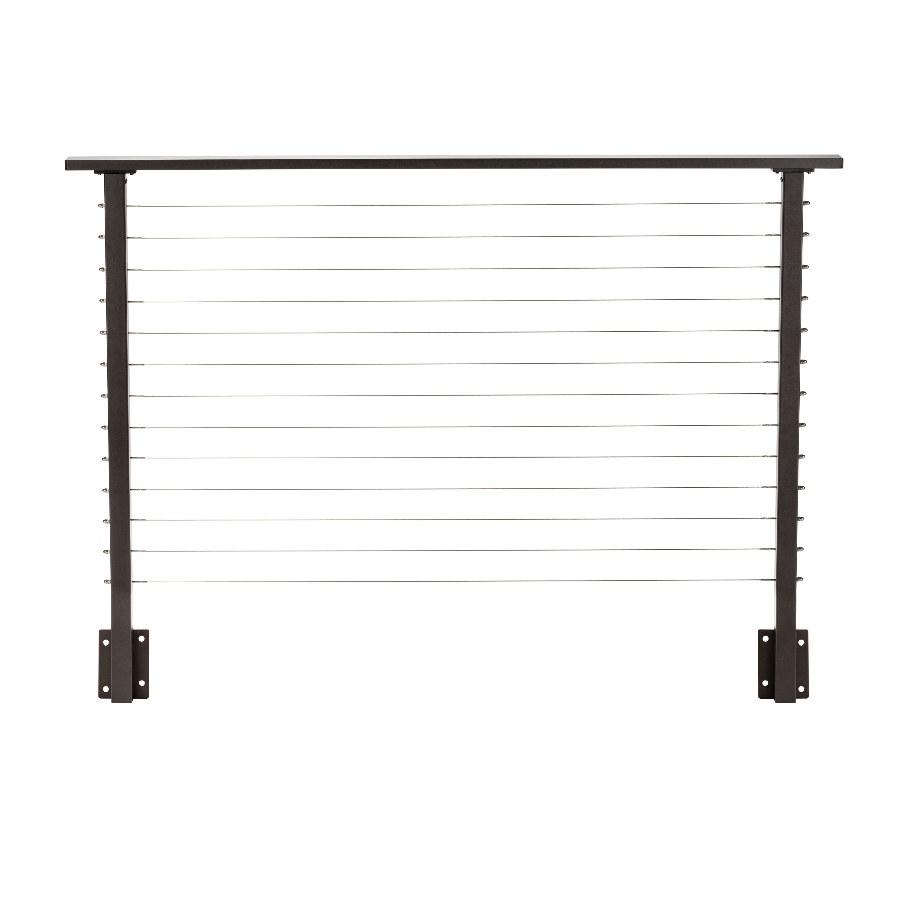 CityPost CP-6-BR-D-F-42 Face Mount 6-ft x 42-in Bronze Steel Deck Cable Rail Kit