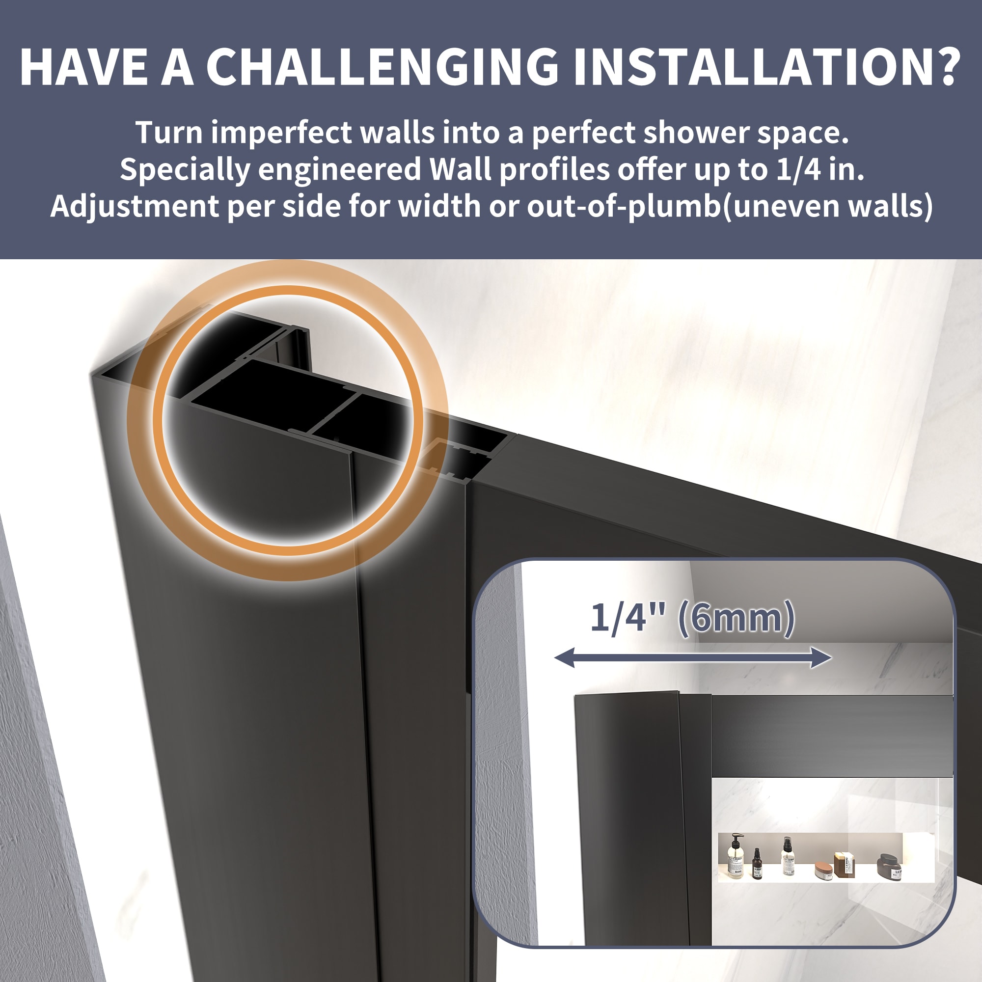AAZJ BG-AC-6036-M Shower-Doors - View #10