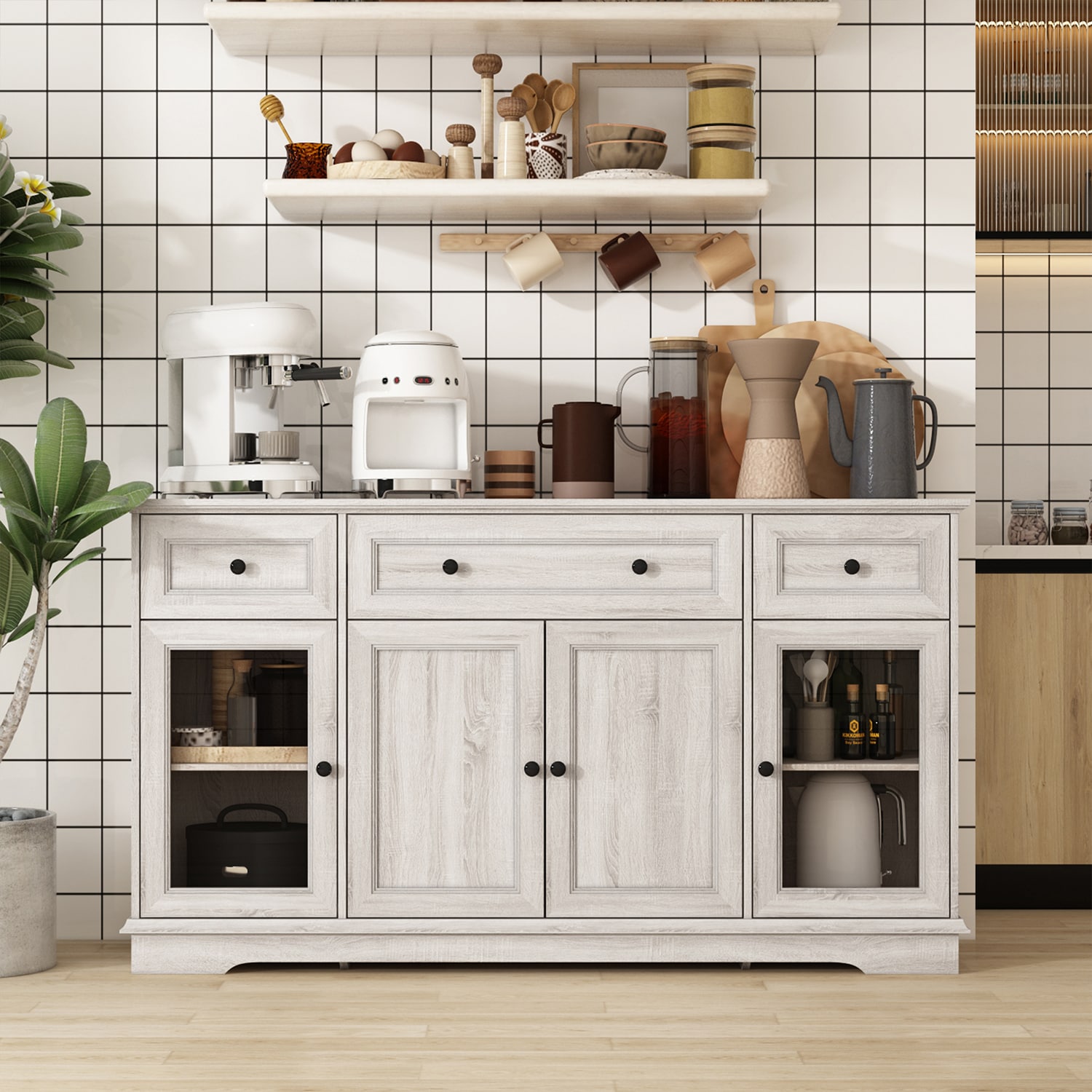 Kitchen on sale hutch lowes