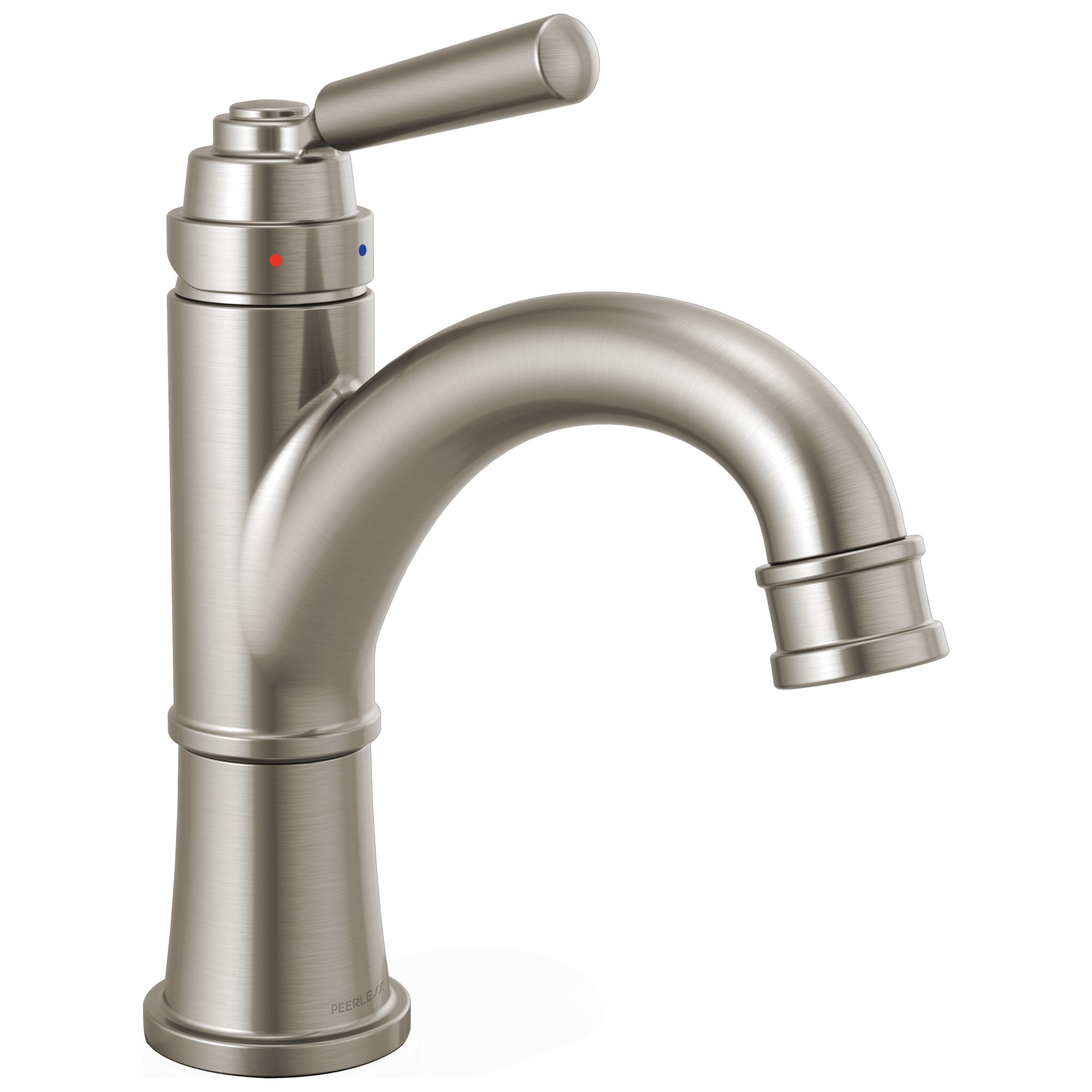 Peerless P1523LF-BN Westchester Brushed Nickel 4-in centerset 1-handle WaterSense Mid-arc Residential Handle Bathroom Sink Faucet with Drain with Deck Plate