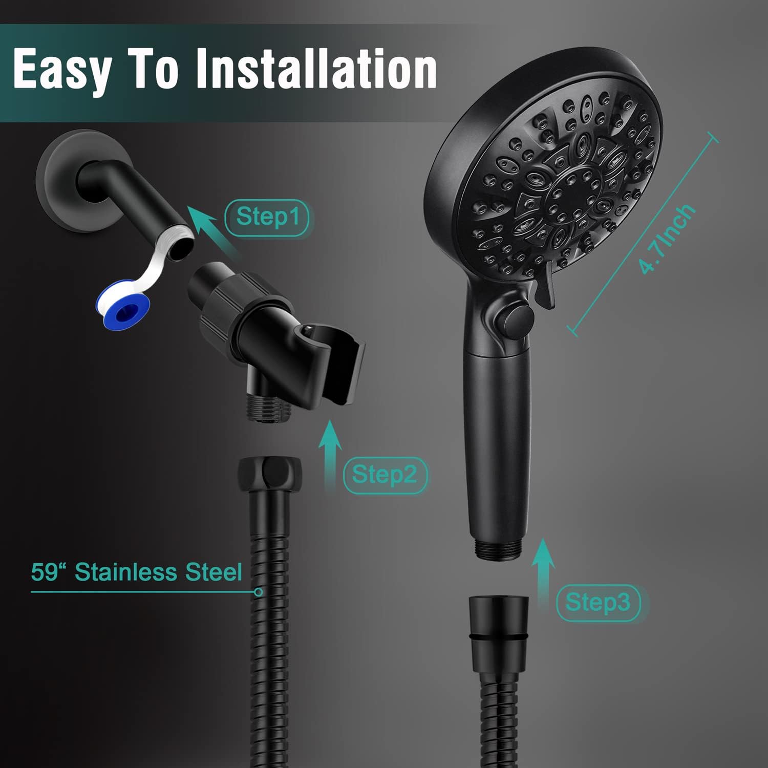 WIZ INJL-010 Fixed-Showerhead - View #5