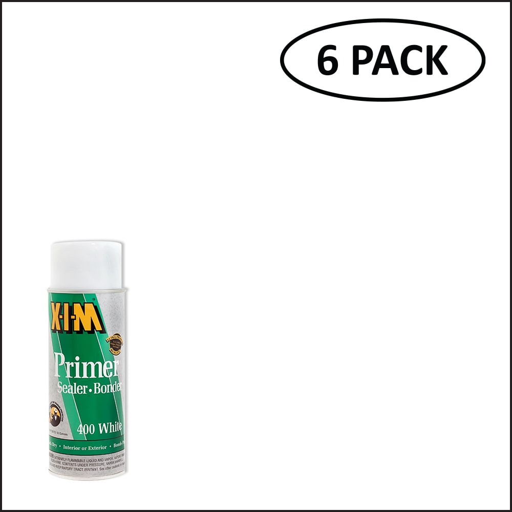 XIM 1102A5SOS 6 -Pack Flat White Spray paint and primer in one ( NET WT. 12-oz )