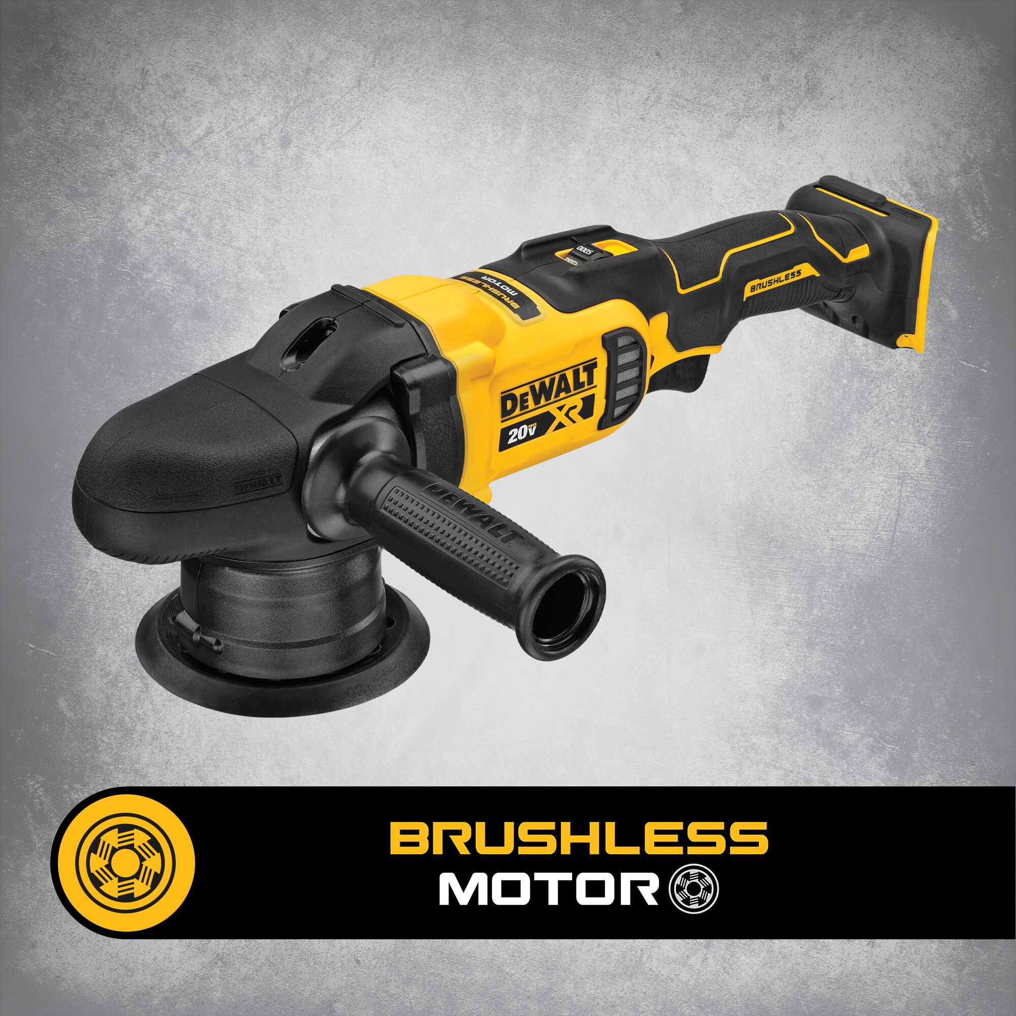 Cordless Buffer Polisher Compatible with DEWALT 20V Max Battery,  5000-10000RPM Variable Speed Brushless Motor Car Buffer, Lightweight,  Rotary Polisher for Boat, Car Polishing and Waxing (Tool Only) 