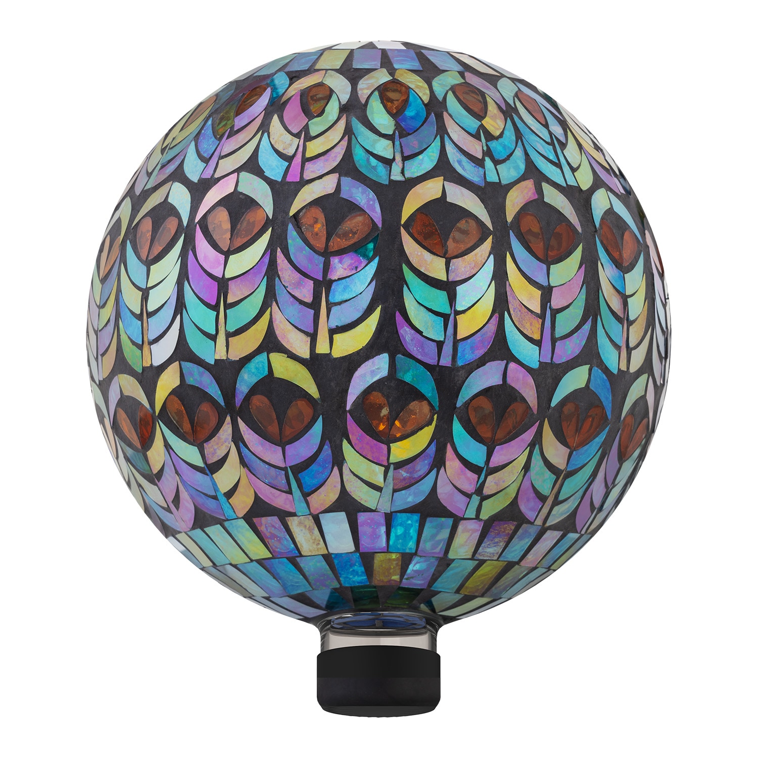 Alpine Corporation 10 In Diameter Multicolor Blown Glass Gazing Ball In The Gazing Balls