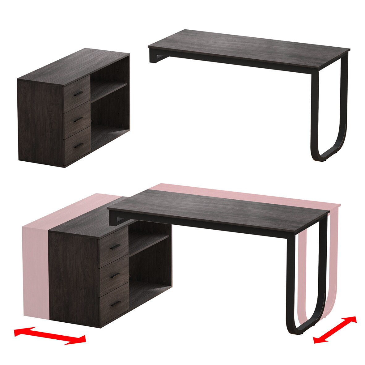 FUFU&GAGA LJY-JX0009-04 desks - View #2