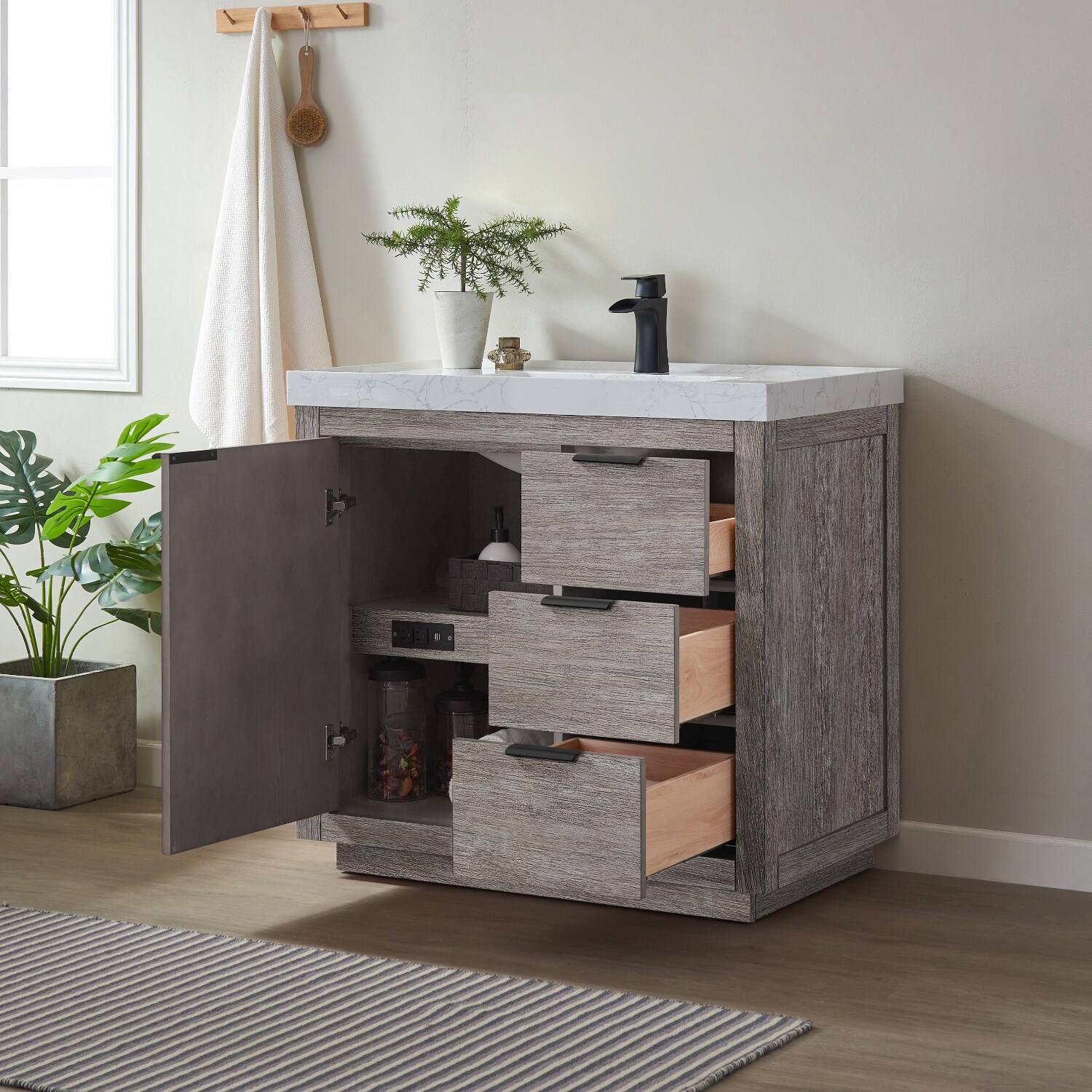 Vinnova 701536-CR-GW-NM Bath-Vanity-Combo - View #3