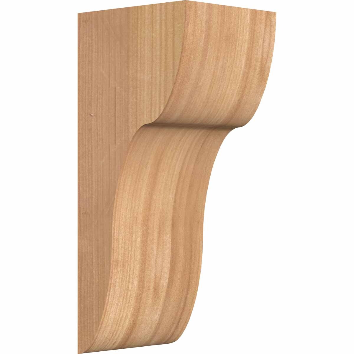 Ekena Millwork COR06X06X14CAR00SWR 5.5-in x 6-in x 14-in Carmel Unfinished Western red cedar Wood Paintable/Stainable Corbel