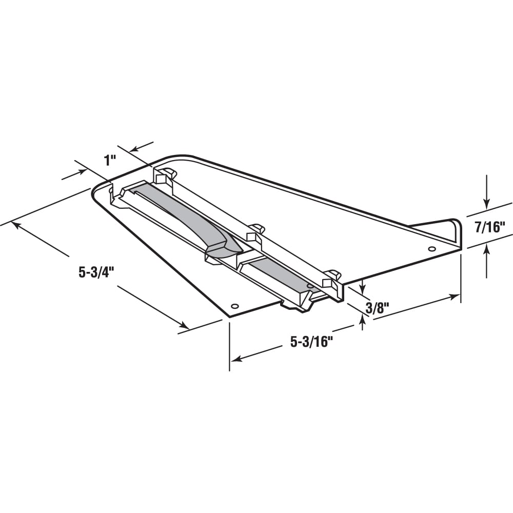 Prime-Line White Plastic Track Guide R 7260 at Lowes.com