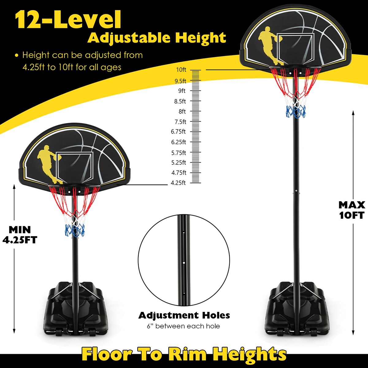 Costway CSHY000994 Basketball-System - View #10