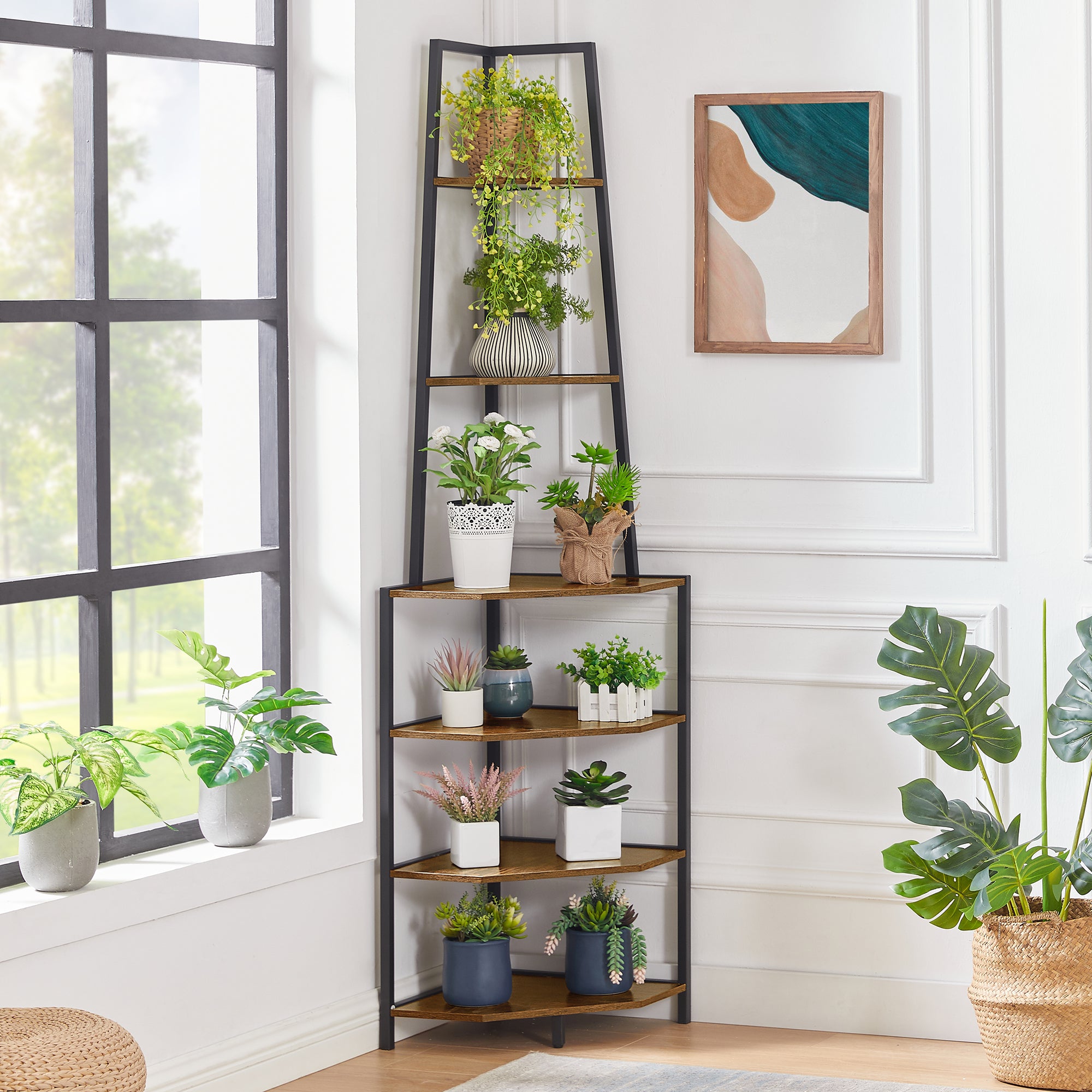 Vecelo LOE-XF-CCS03-BRN bookcases - View #2
