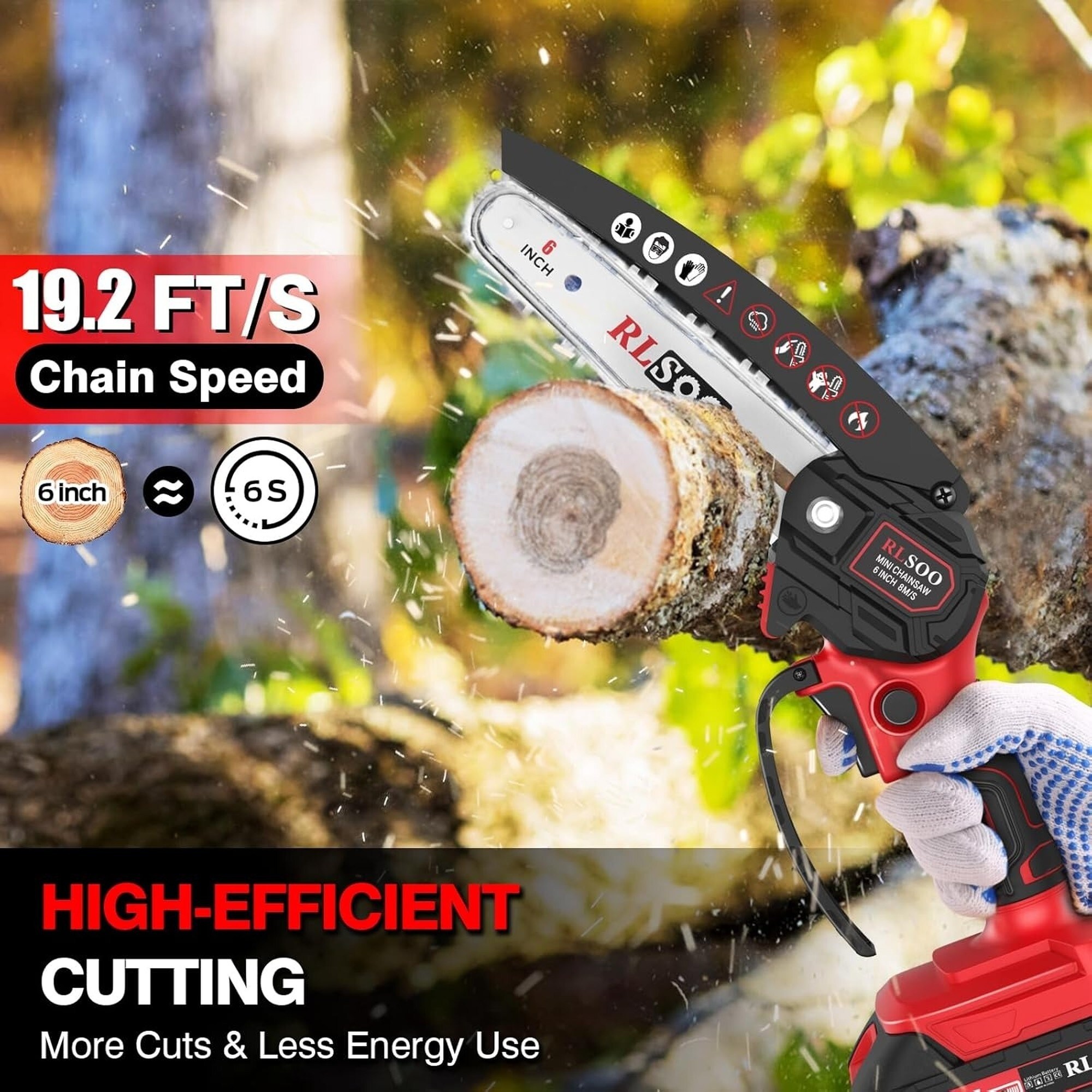 Angel Sar L2MJA526CMI26 Cordless-Chainsaw - View #2