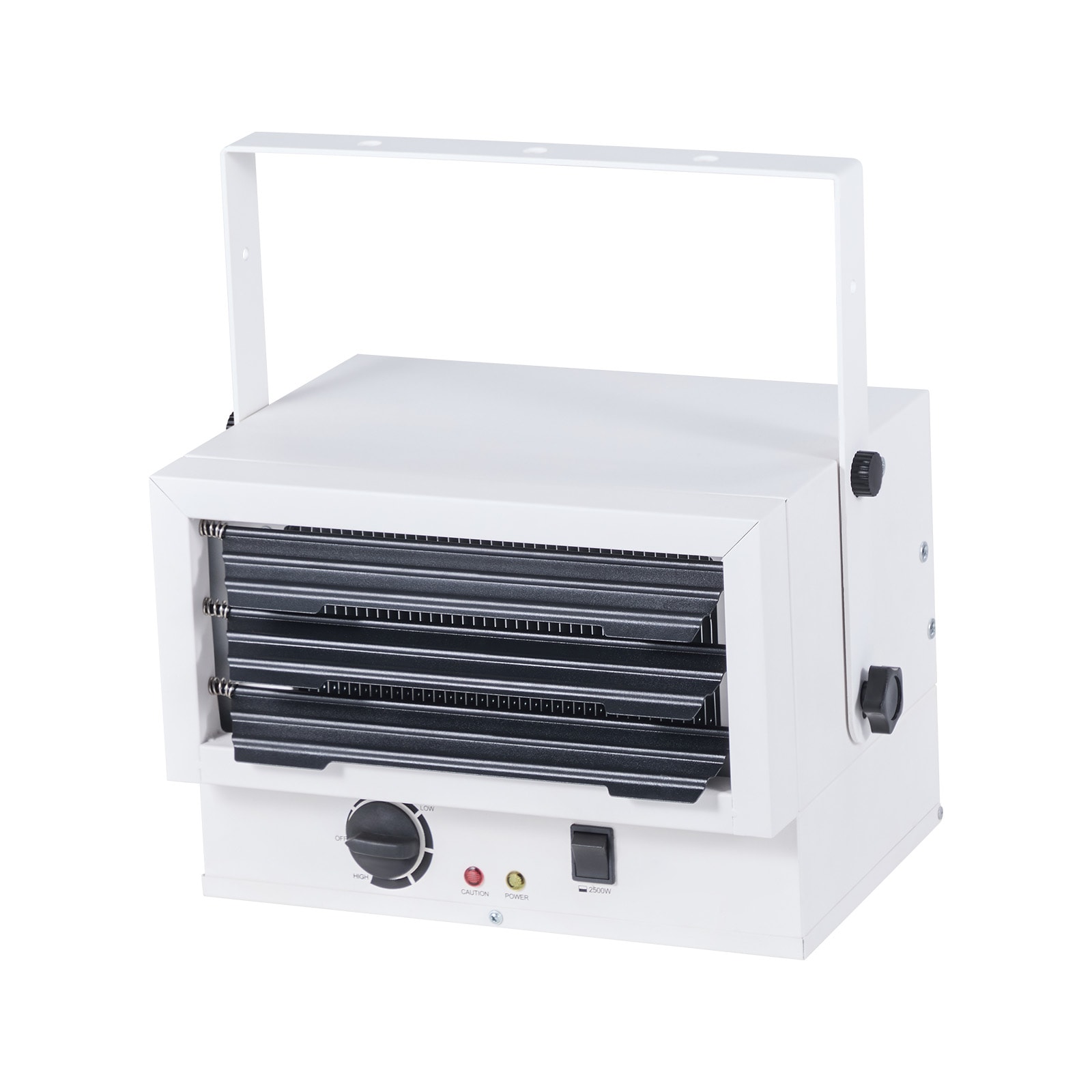 VEVOR Electric Garage Heater 5000-Watt (2500/5000W) Ceiling Mounted Shop Heater 2 Settings and Overheat Protection and Low Noise Cross-flow Commercial for Indoor Workshop  Warehouse 240V White